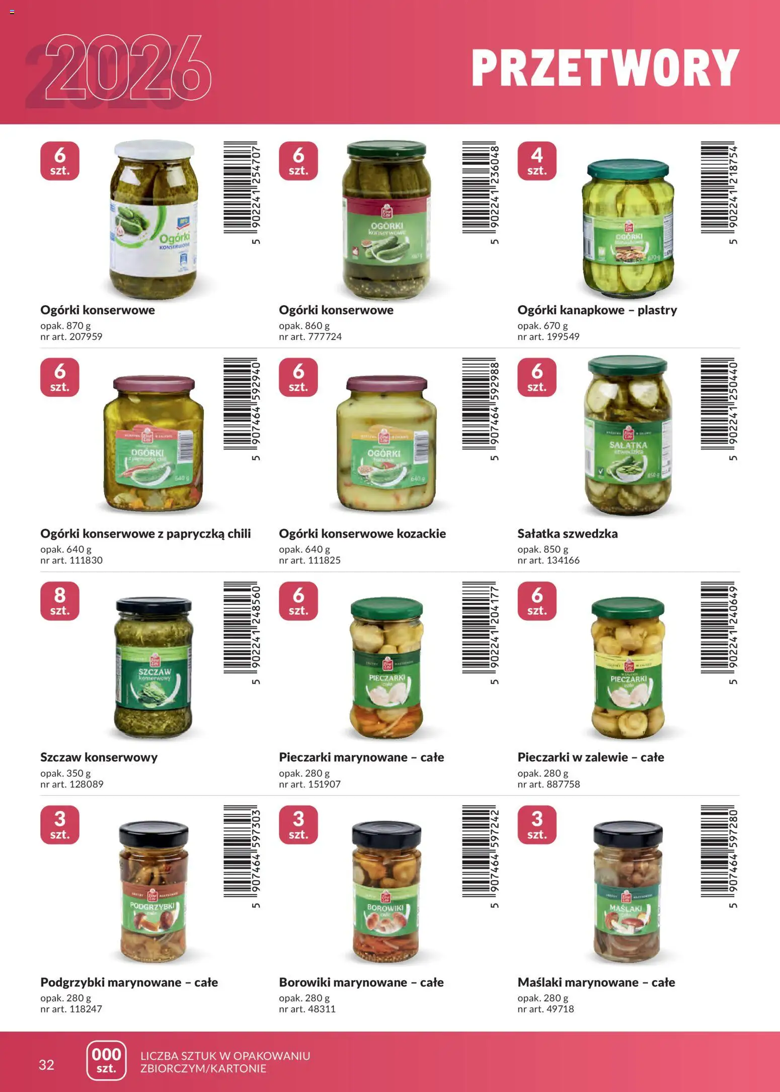 Makro gazetka - Marki własne dla Twojego sklepu od 23.04.2026 | Strona: 32 | Produkty: Pieczarki, Ogórki, Sałatka, Ogórki konserwowe