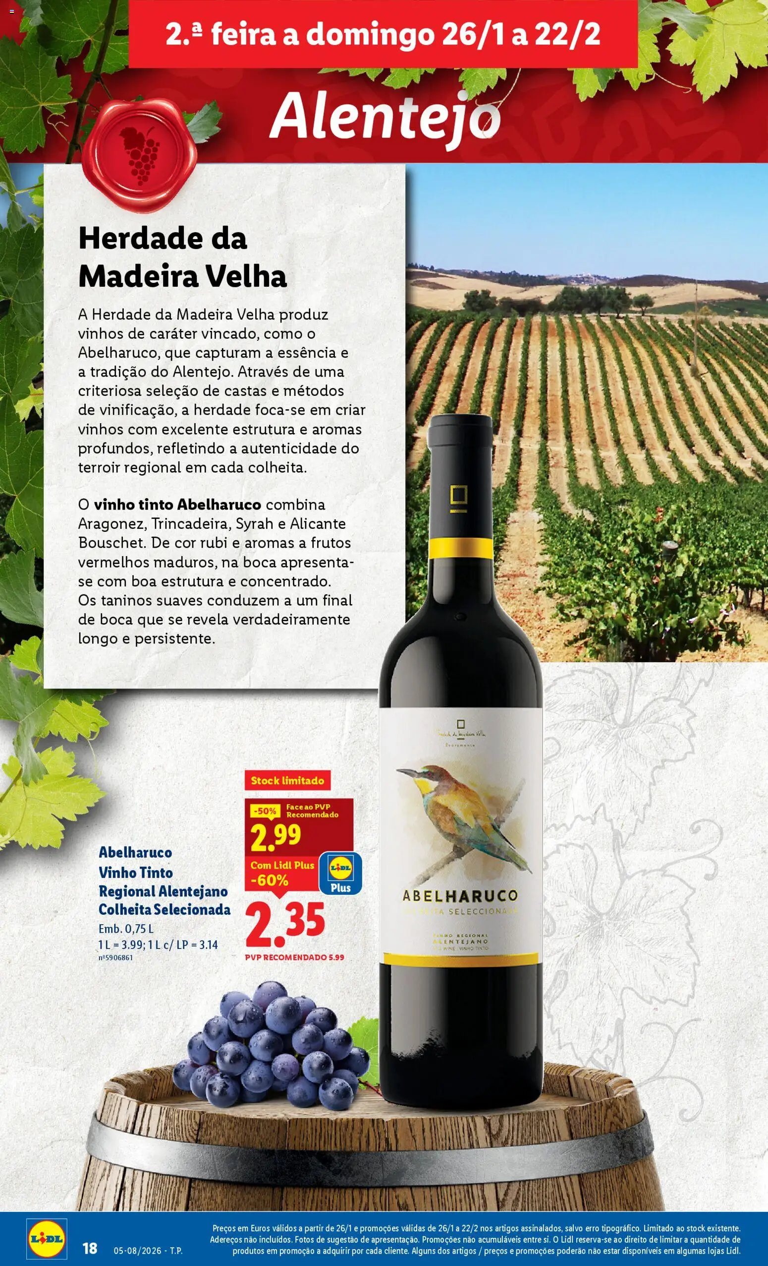 Lidl folheto │ válido de 26.01.2026 | Página: 18 | Produtos: Vinho, Vinho tinto