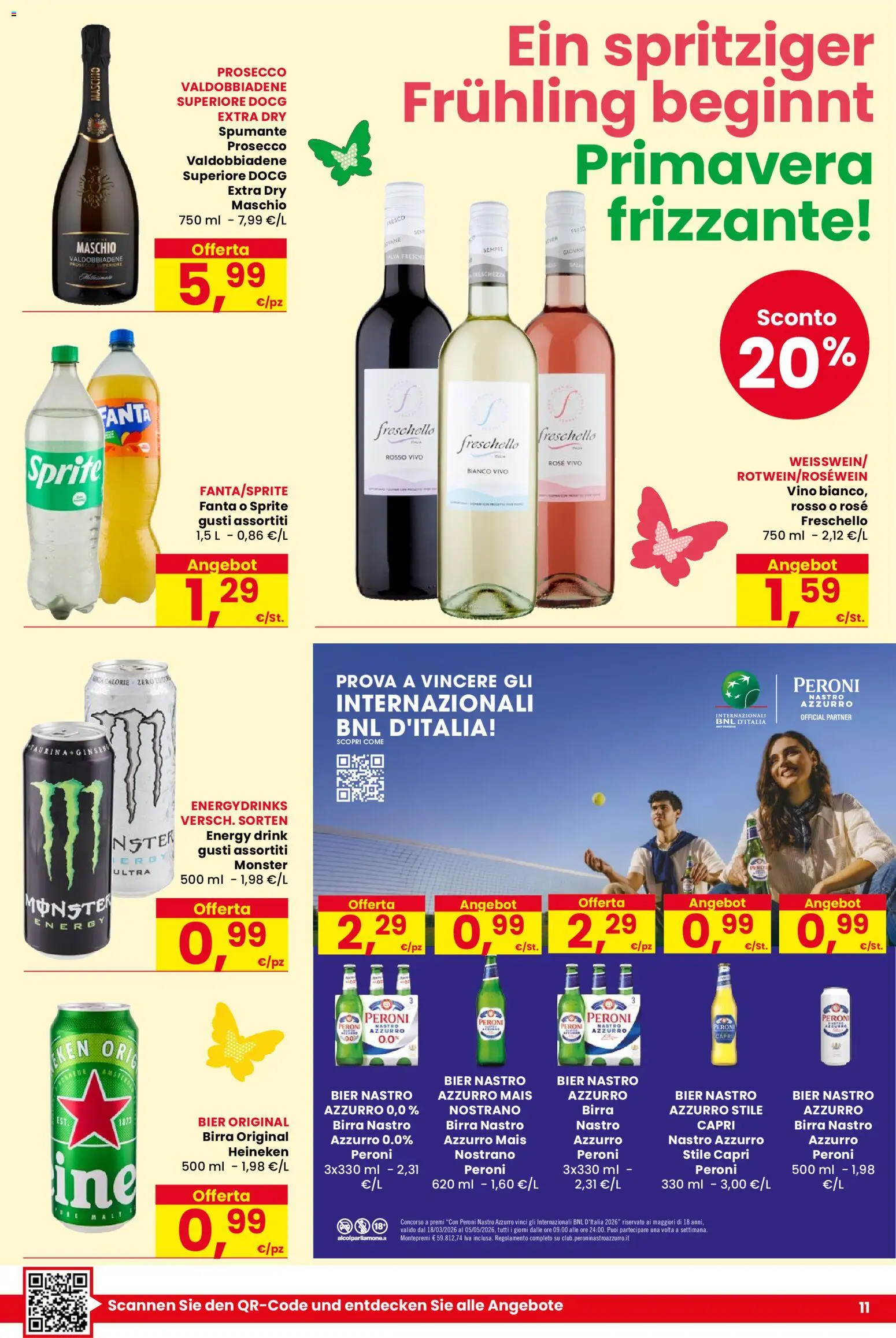 Volantino Despar del 09.04.2026 | Pagina: 11 | Prodotti: Prosecco, Spumante, Fanta, Mais