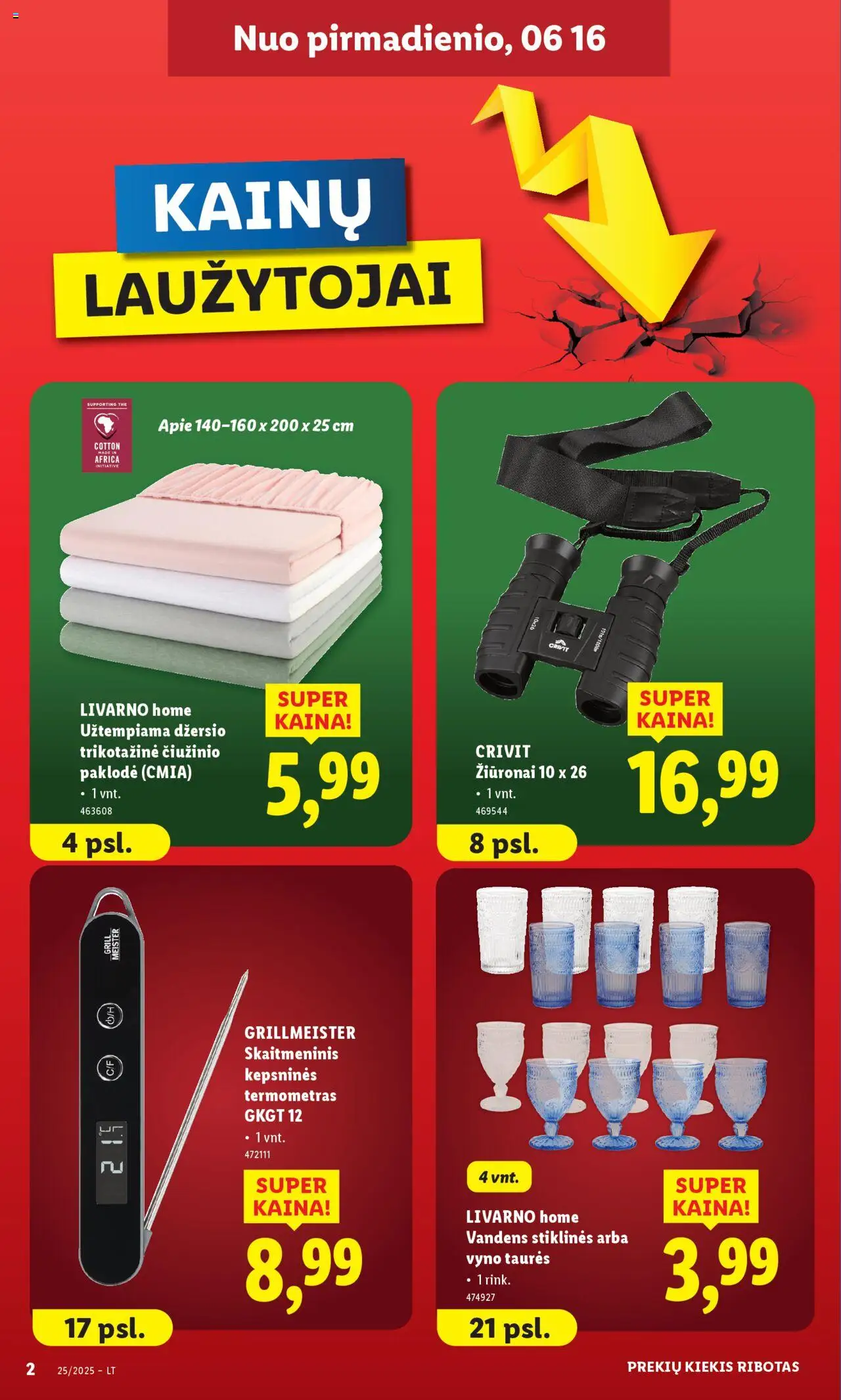 LIDL leidinys - Ne maisto prekių pasiūlymai│galioja nuo 16.06.2025 | Puslapis: 2 | Prekių: Termometras