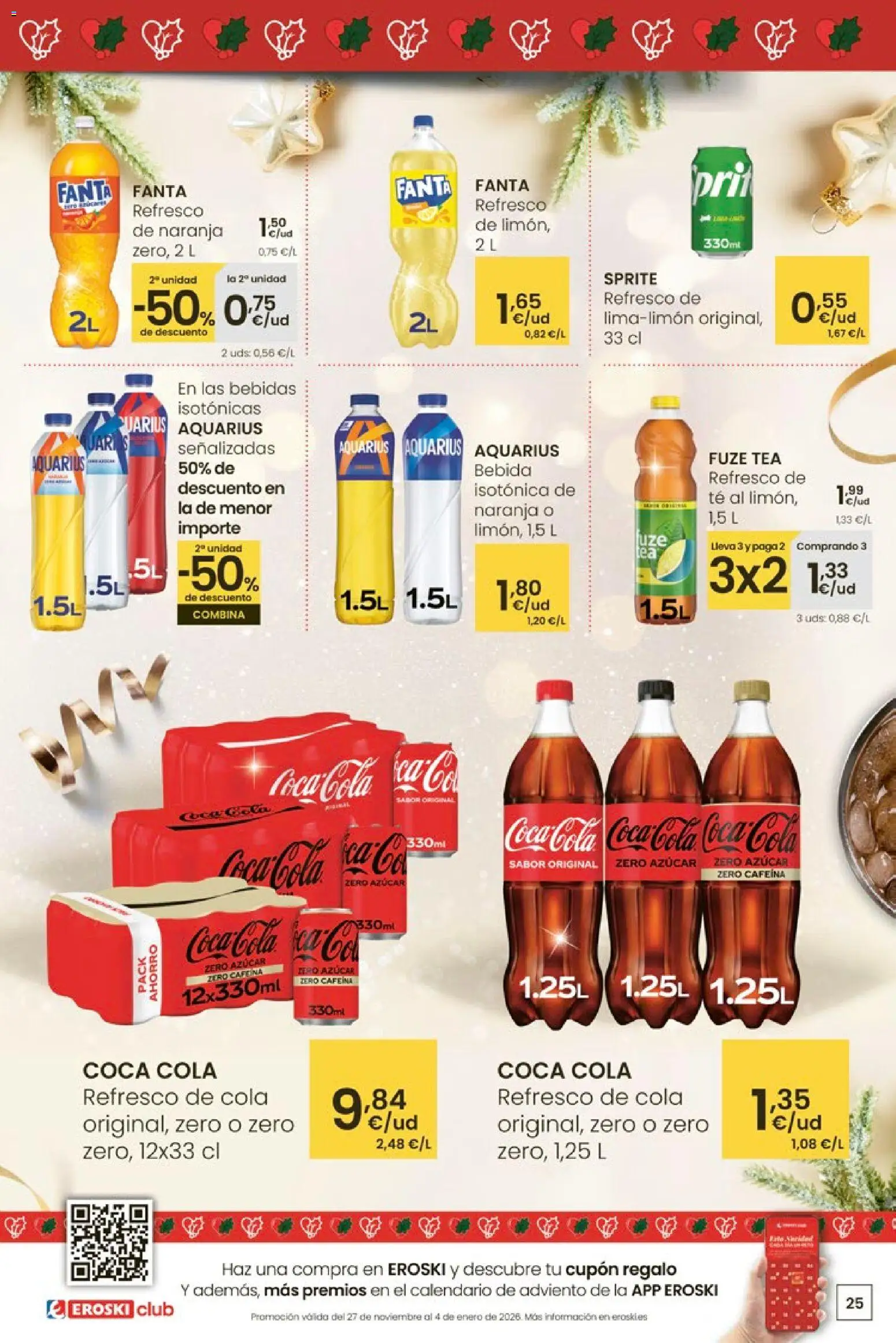 Eroski - Navidad  │ válido desde el 18.12.2025 | Página: 25 | Productos: Té, Πρίζες