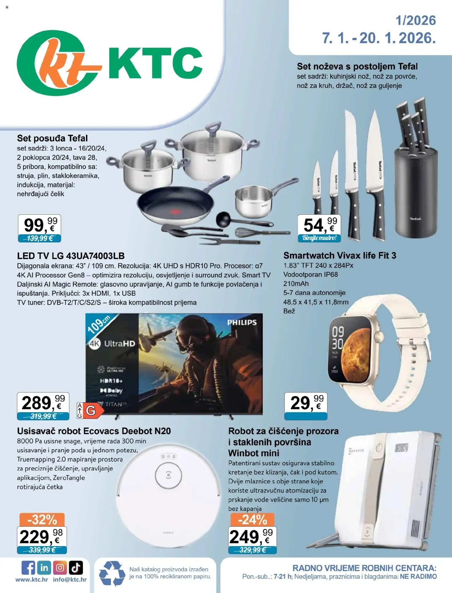 KTC katalog | vrijedi od 07.01.2026 | Stranica: 1 | Proizvodi: Usisavač, Robot, Četka, Tava