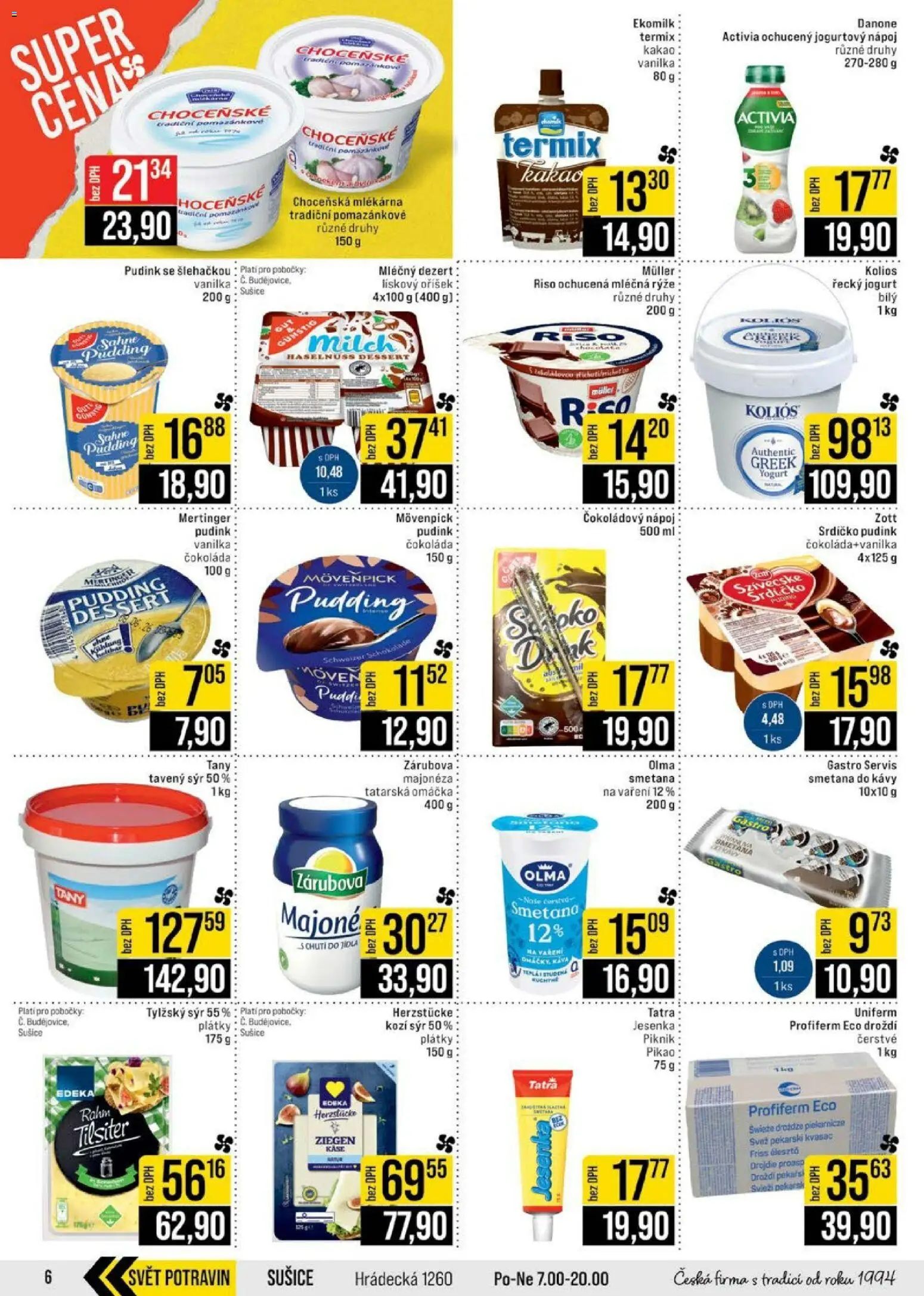 Jip leták - Cash & Carry od 29.04.2026 | Strana: 6 | Produkty: Tavený sýr, Rýže, Smetana, Kaše