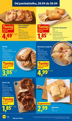 Pogląd oferty "Pinsa margherita z serem gouda, 135 g, Pinsa margherita with gouda cheese" - ważna od 20.04.2026 | Strona: 44 | Produkty: Pinsa