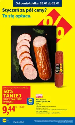 Pogląd oferty "Pikok Premium Kiełbasa żywiecka, XXL, Kiełbasa żywiecka XXL, 600 g" - ważna od 26.01.2026 | Strona: 4 | Produkty: Kiełbasa