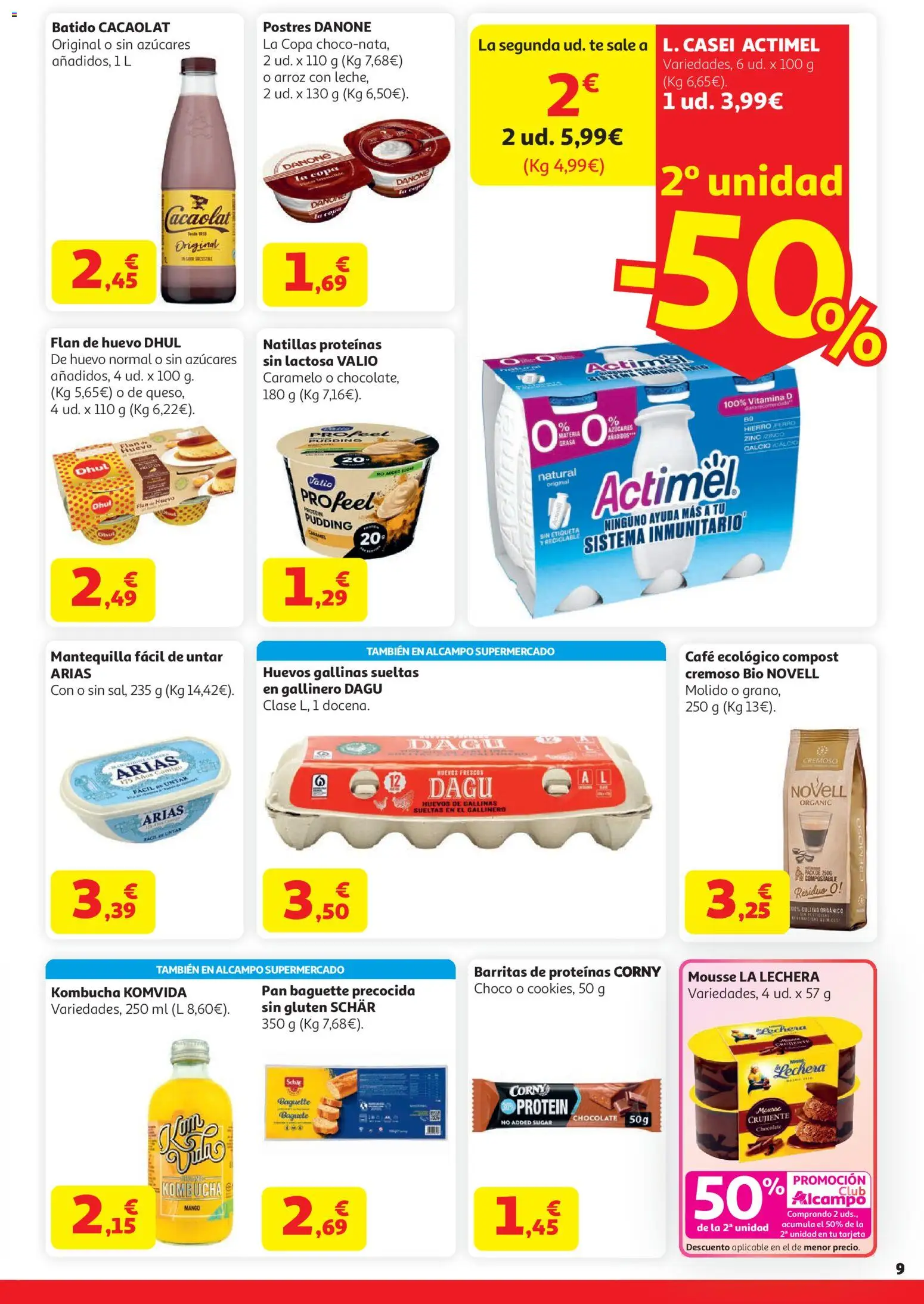 Alcampo HG Unico │ válido desde el 07.04.2026 | Página: 9 | Productos: Café, Chocolate, Arroz, Ρούτερ