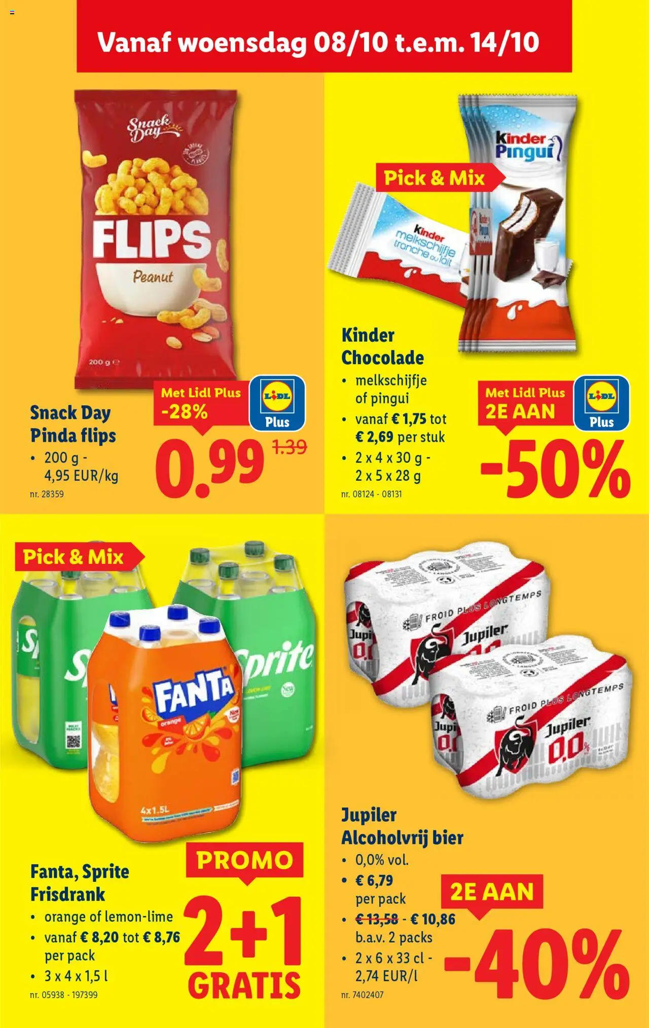 {H1} | Pagina: 18 | Producten: Bier, Fanta, Frisdrank, Chocolade
