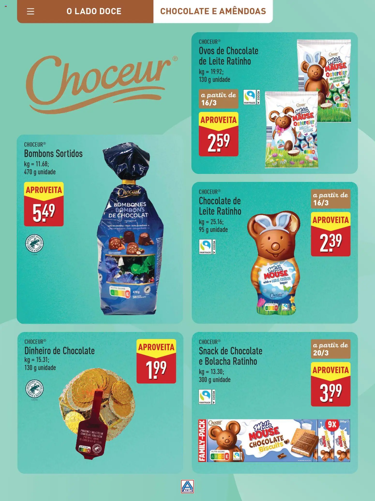 Aldi Especial Páscoa │ válido de 11.03.2026 | Página: 10 | Produtos: Mouse, Leite, Ovos, Chocolate