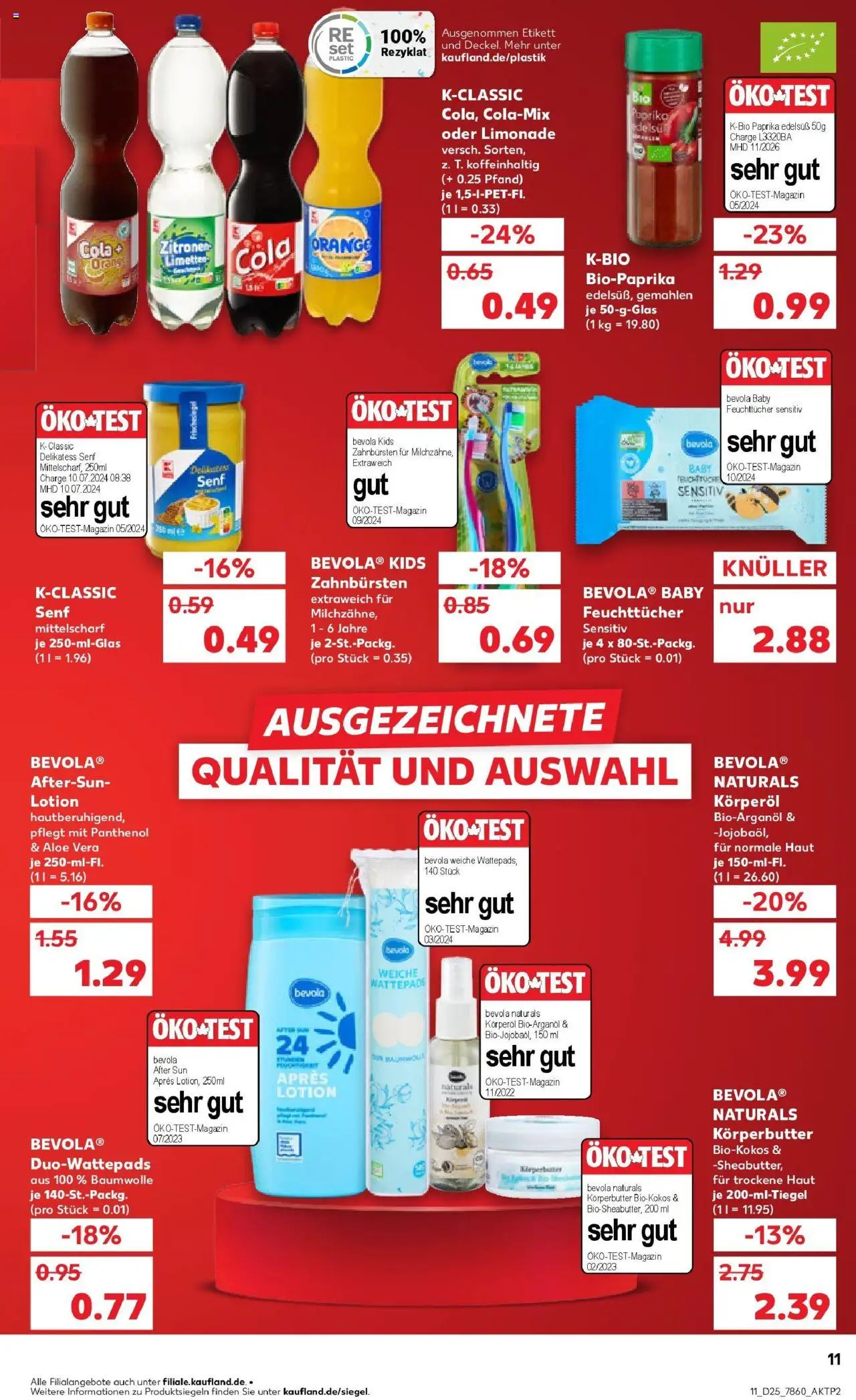 Kaufland prospekt Kaufbeuren	 - gültig ab dem 22.06.2025 | Seite: 24 | Produkte: Wattepads, Limetten, Limonade, Paprika