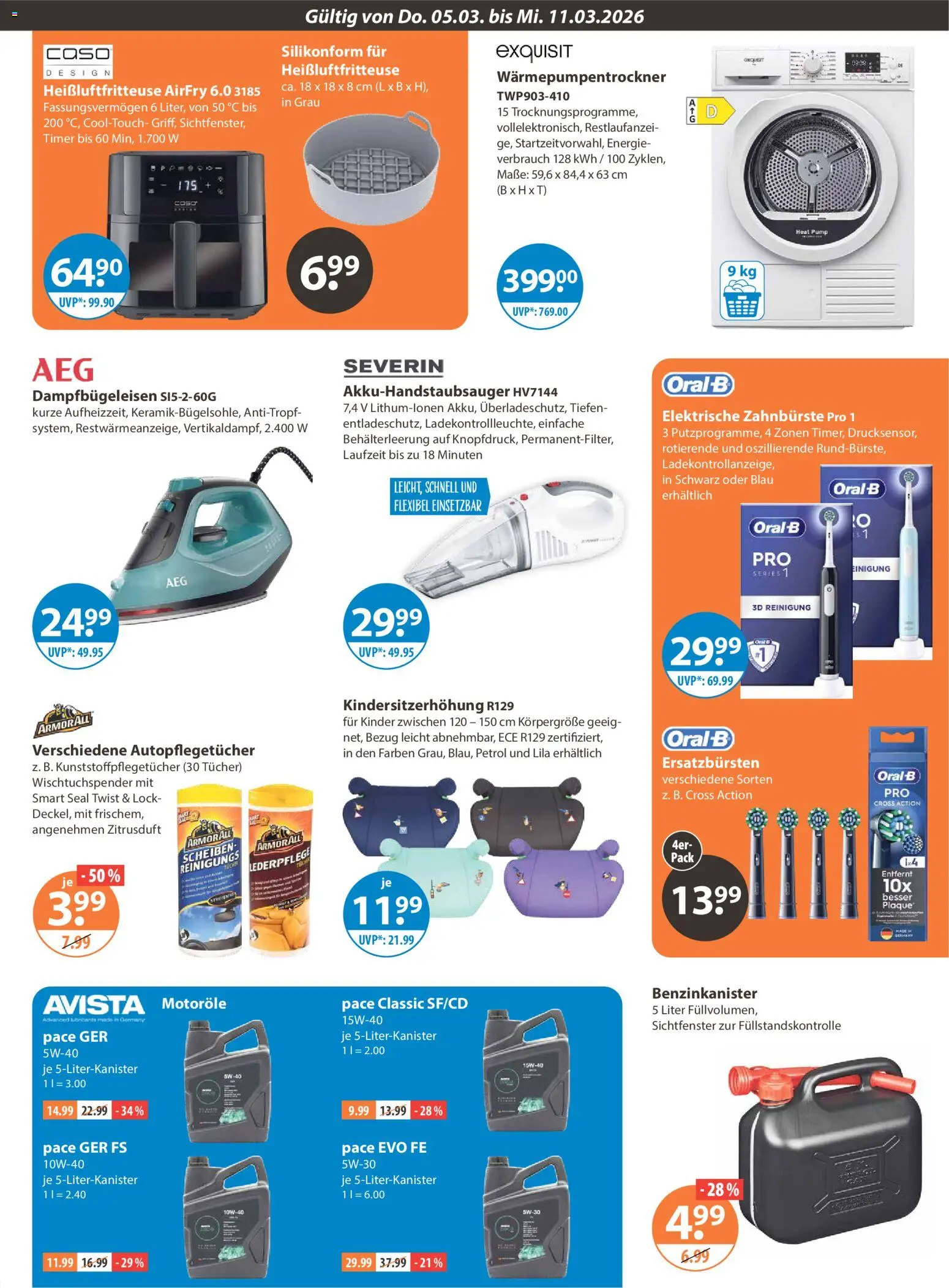 V-Markt Angebote – gültig ab 05.03.2026 | Seite: 13 | Produkte: Elektrische zahnbürste, Zahnbürste, Heißluftfritteuse