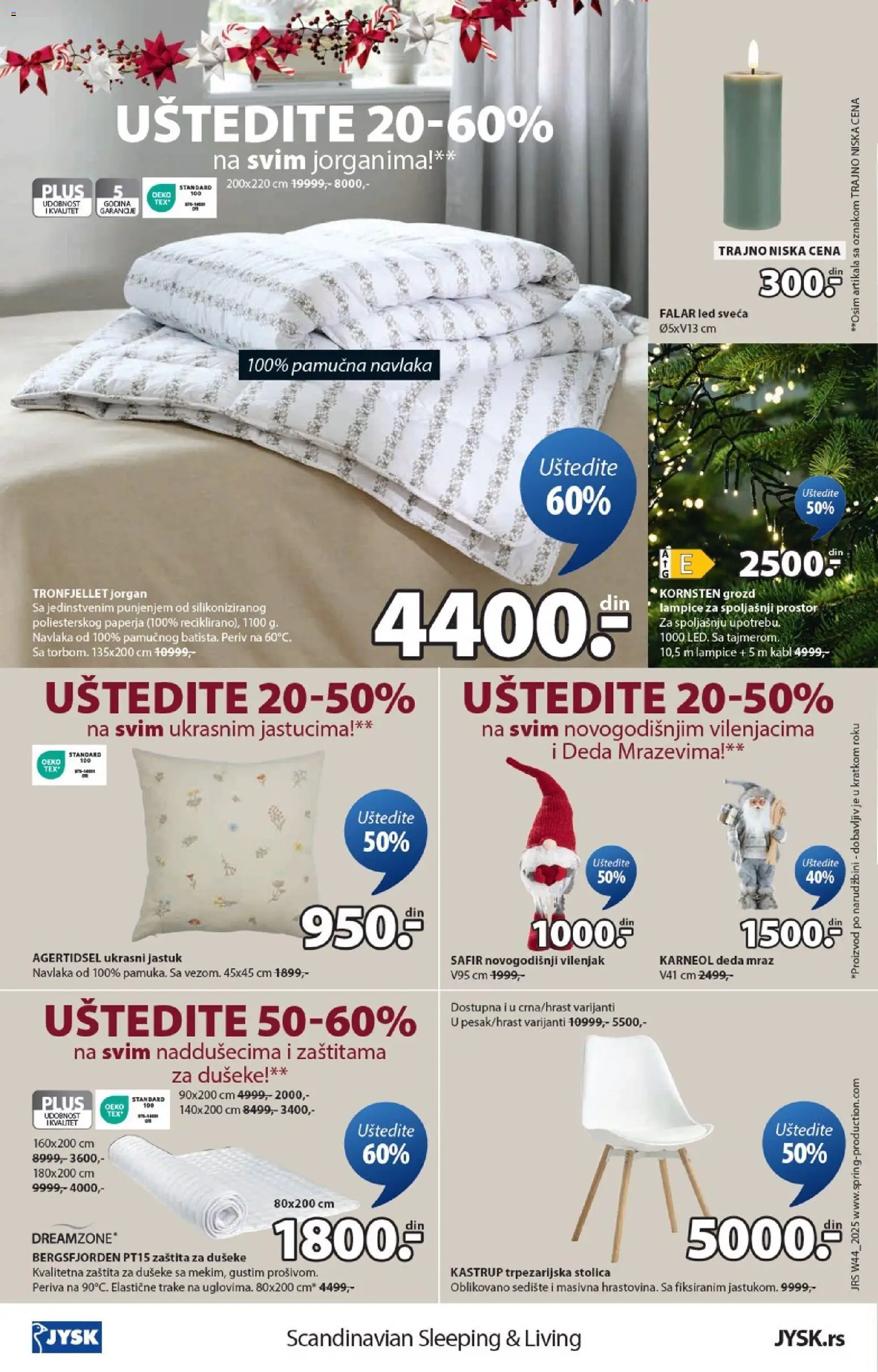 Jysk katalog - važi od 29.10.2025 | Strana: 16 | Proizvode: Lampice, Jastuk, Jorgan, Kabl