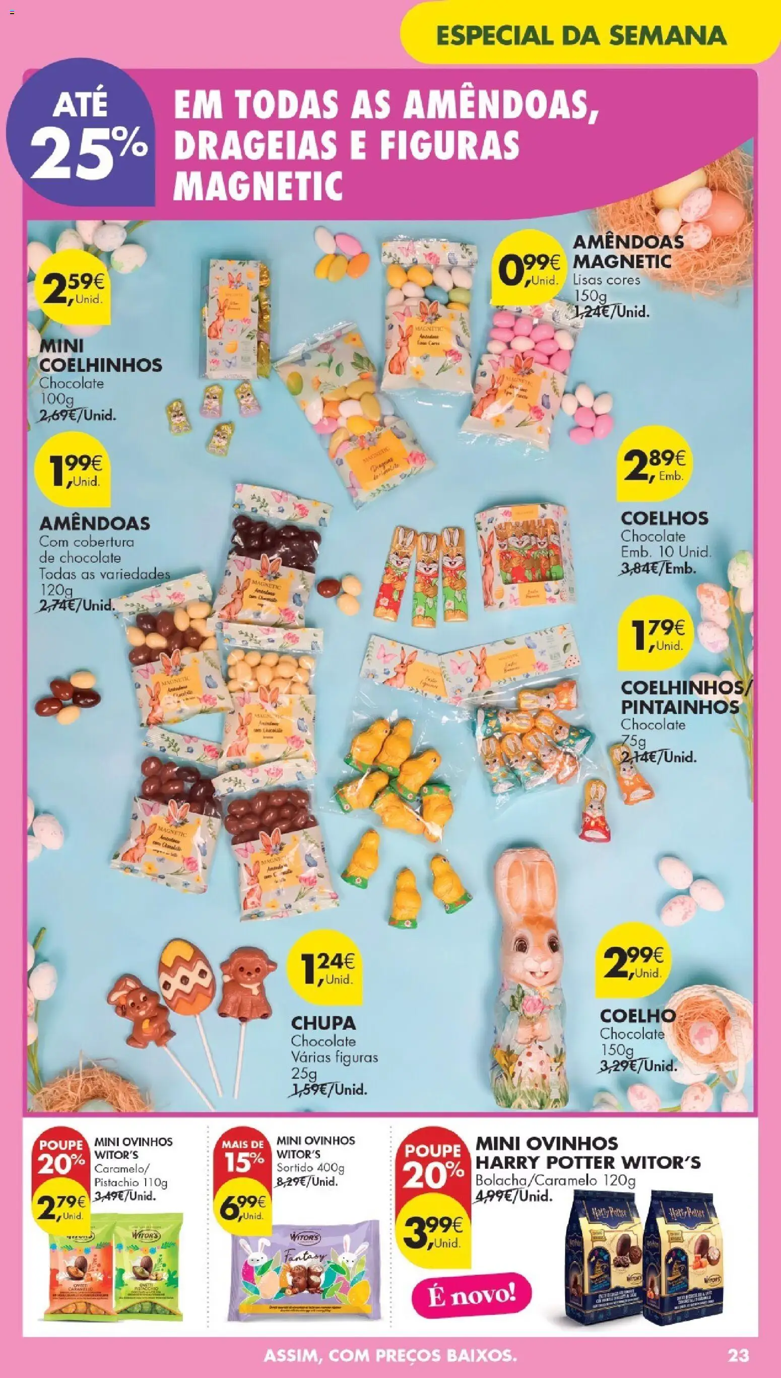 Pingo Doce Poupe Esta Semana Madeira │ válido de 31.03.2026 | Página: 23 | Produtos: Amêndoas, Fanta, Chocolate, Coelho