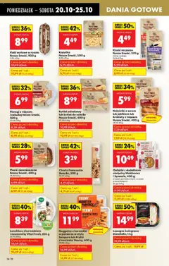 Pogląd oferty "Pierogi z mięsem i cebulką Nasze Smaki, 320 g, Pierogi z mięsem i cebulką, 320 g" - ważna od 20.10.2025 | Strona: 46