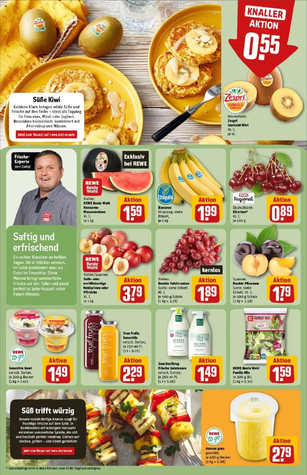 Rewe prospekt Uelzen	 - gültig ab dem 06.07.2025 | Seite: 6 | Produkte: Musli, Pflaumen, Kirschen, Kiwi