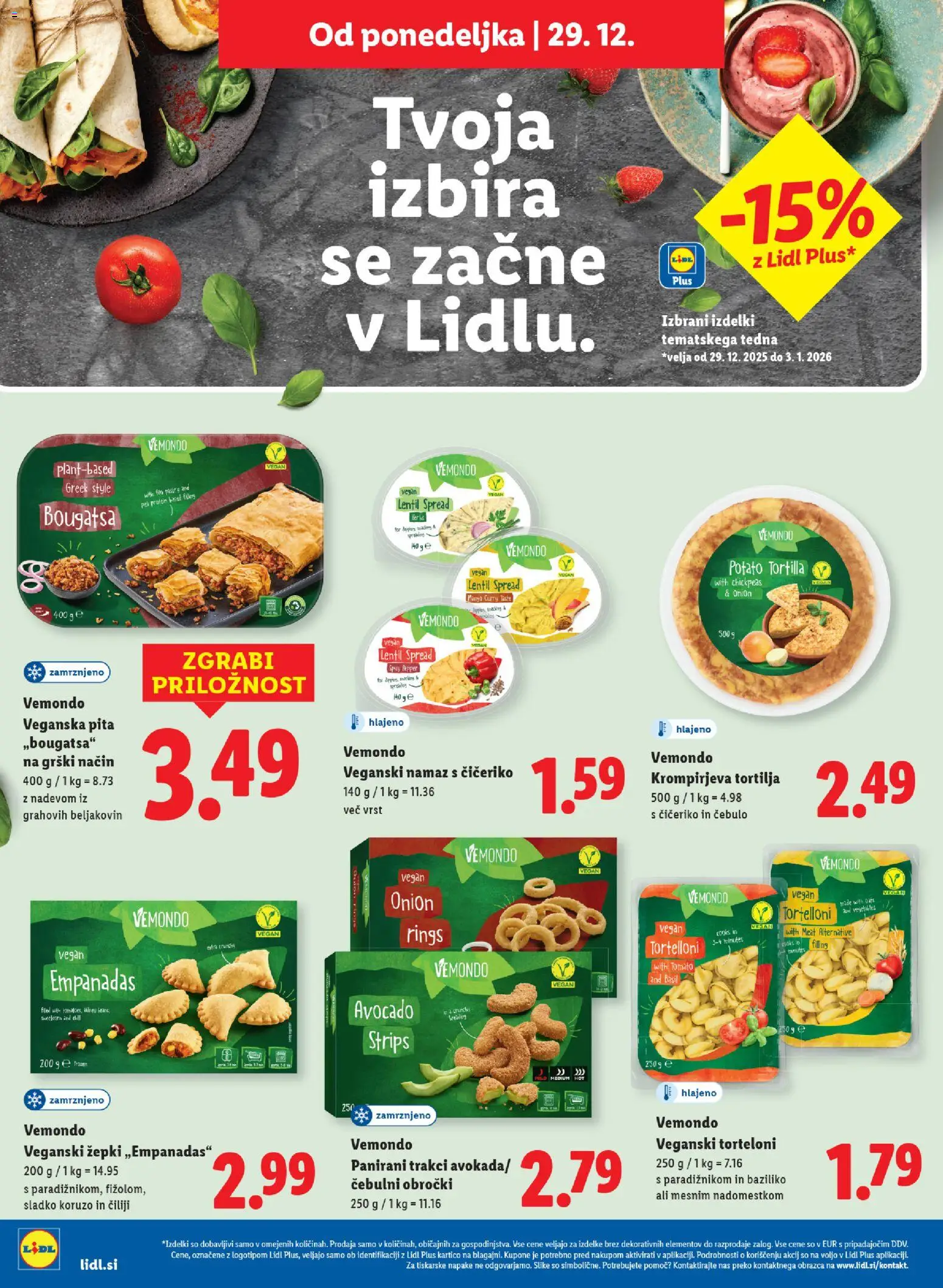 Novi Lidl katalog ponudbe – veljaven od 23.12.2025 | Stran: 24 | Izdelki: Torteloni, Pita, Namaz, Mango