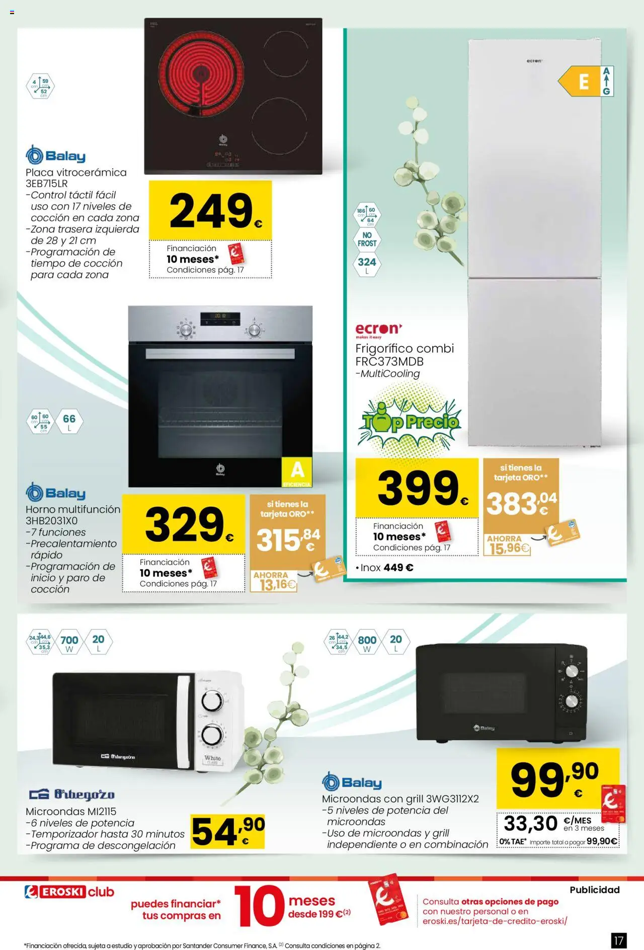 Eroski - Oh! Qué chef │ válido desde el 09.10.2025 | Página: 17 | Productos: Horno, Combi