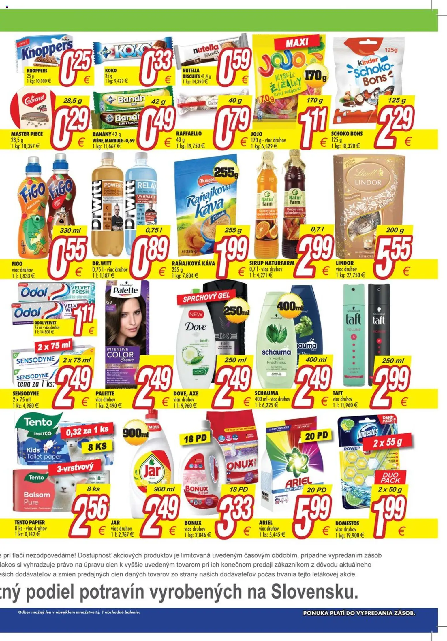 Nové Makos akcie – leták je platný od 03.11.2025 | Strana: 4 | Produkty: Káva, Banány, Lindor, Sprchový gél
