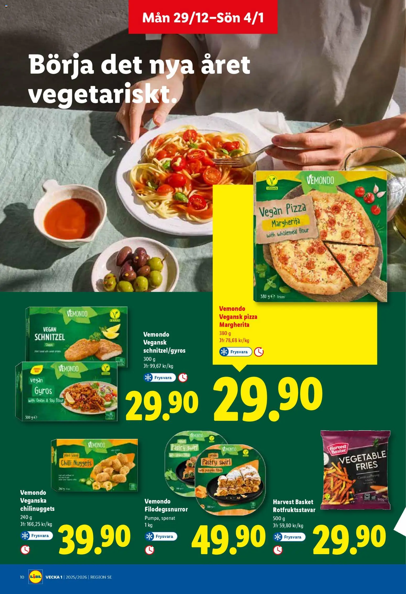 Lidl reklamblad aktuell från 29.12.2025 | Sida: 10 | Produkter: Spenat, Pizza