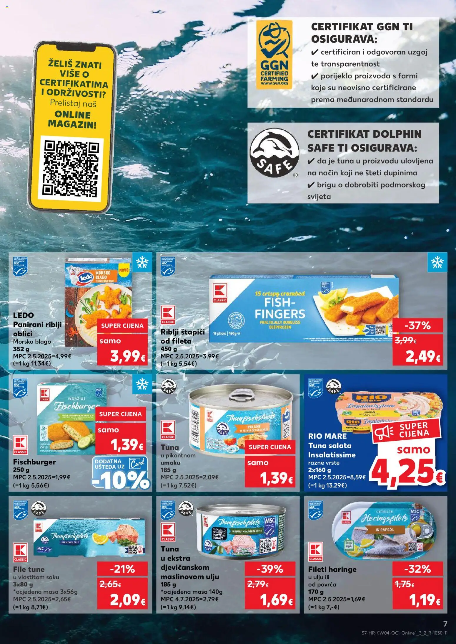 Kaufland katalog | vrijedi od 21.01.2026 | Stranica: 7 | Proizvodi: Rio Mare, Ledo, Štapići, Tuna
