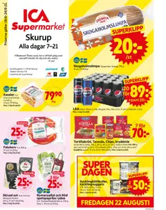 ICA Supermarket - Skurup - Förhandsvisning av reklamblad från butik ICA Supermarket aktuell från 18.08.2025