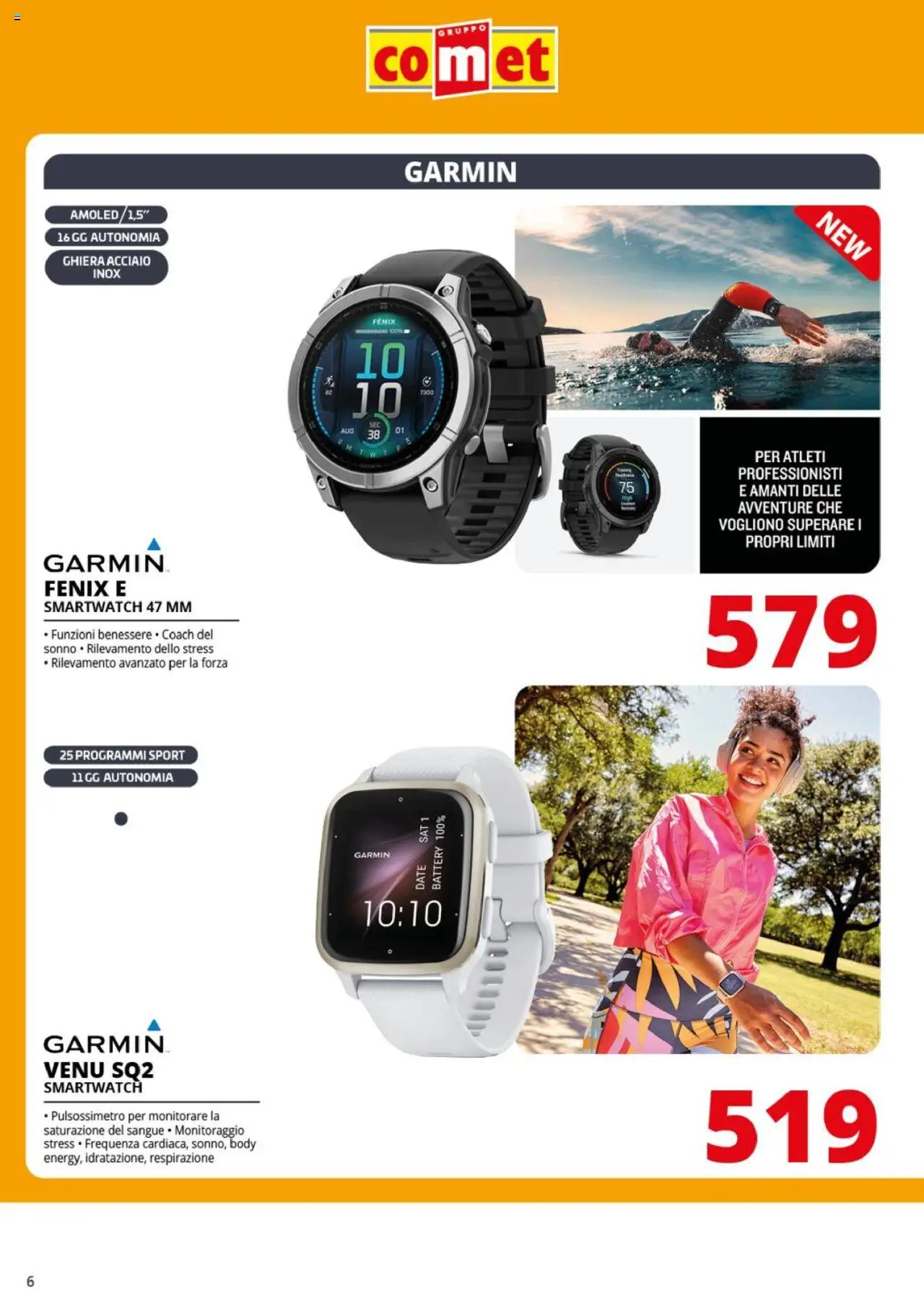 Volantino Comet del 09.10.2025 | Pagina: 6 | Prodotti: Pulsossimetro, Monitorare, Smartwatch
