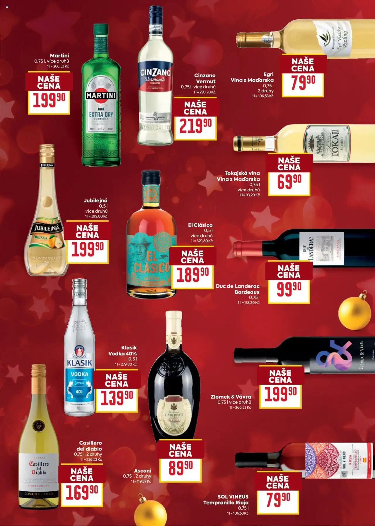 Billa leták - Vánoce od 22.10.2025 | Strana: 17 | Produkty: Cinzano, Martini, Vodka, Tokaji