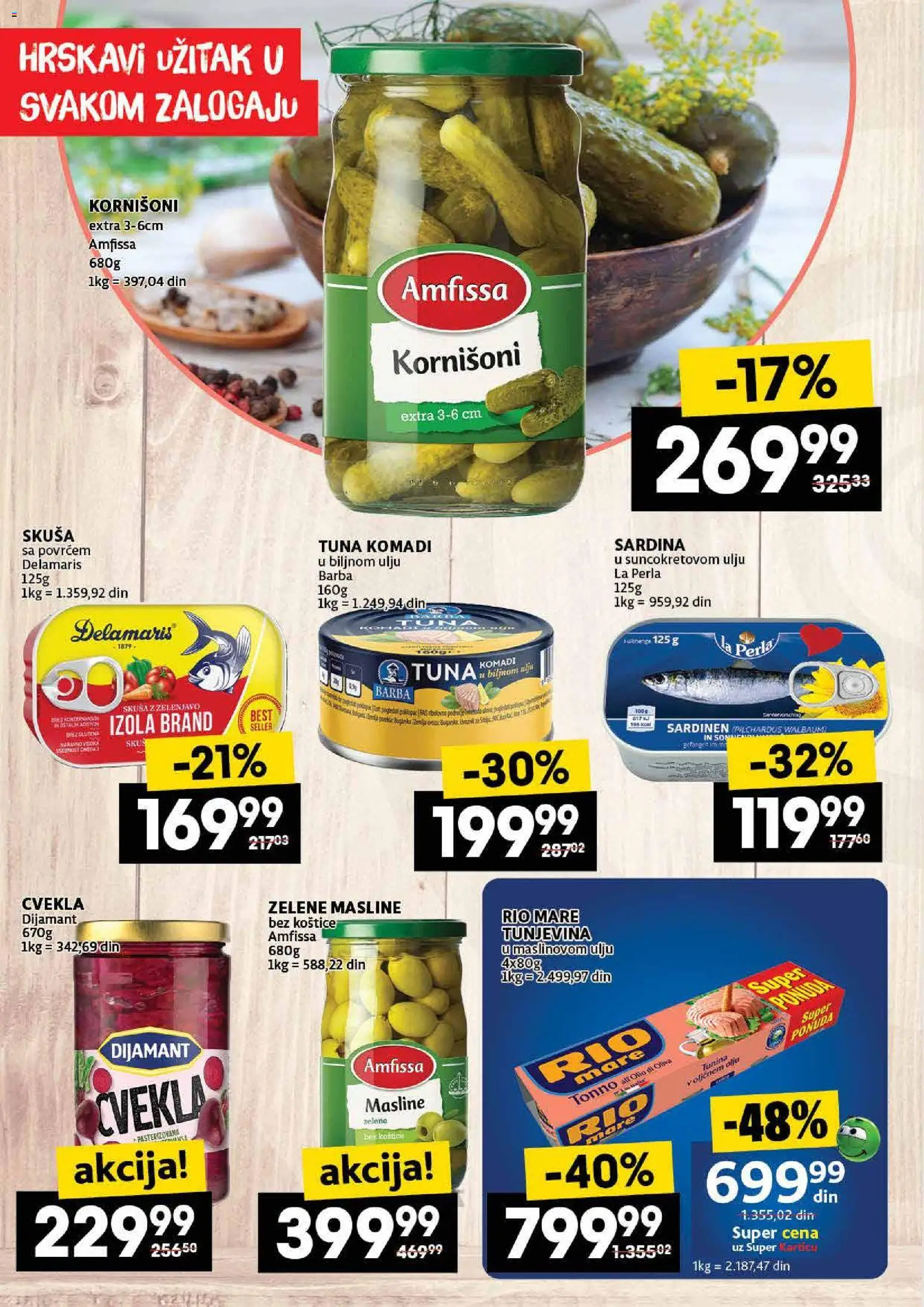 Roda katalog - važi od 23.10.2025 | Strana: 18 | Proizvode: Masline, Skuša, Kornišoni, Rio mare