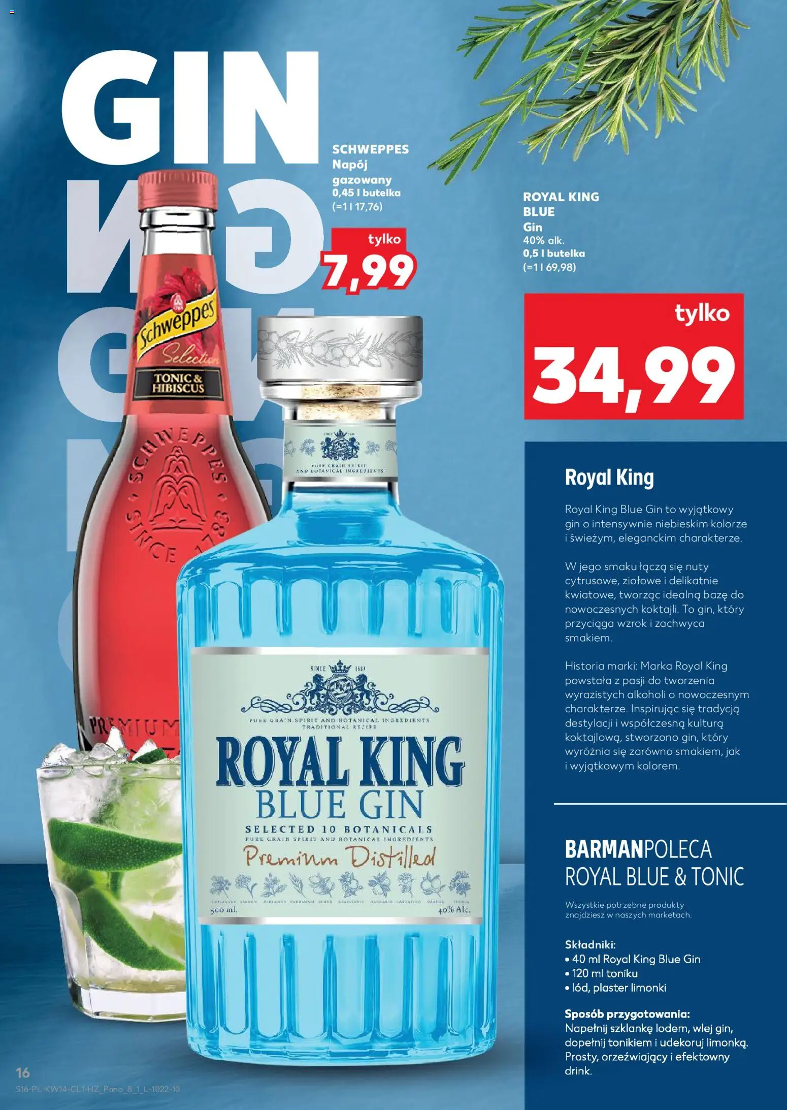 Kaufland Polsko leták - Barek od 01.04.2026 | Strana: 16 | Produkty: Gin, Tonic, Pes