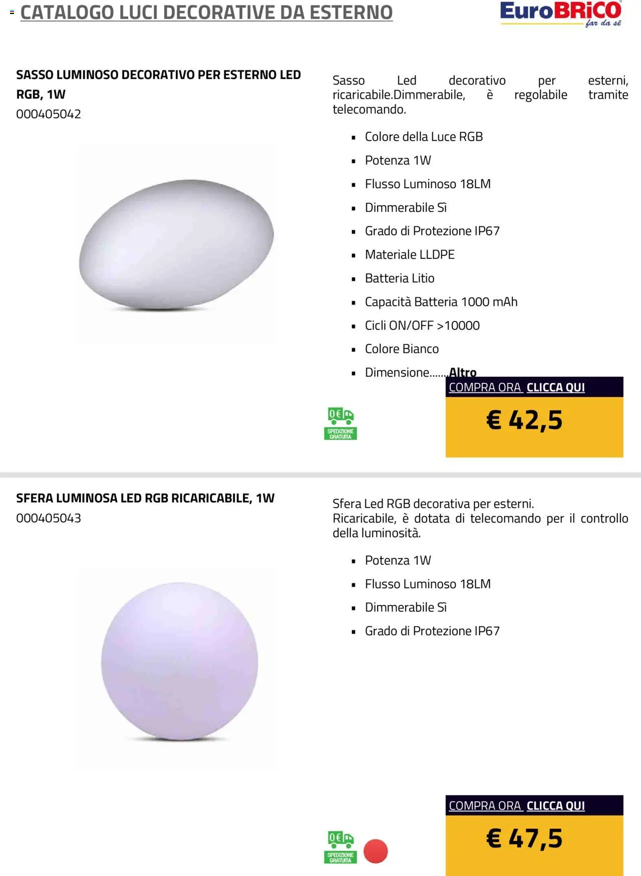 Volantino Eurobrico del 23.07.2025 | Pagina: 15 | Prodotti: Telecomando, Batteria