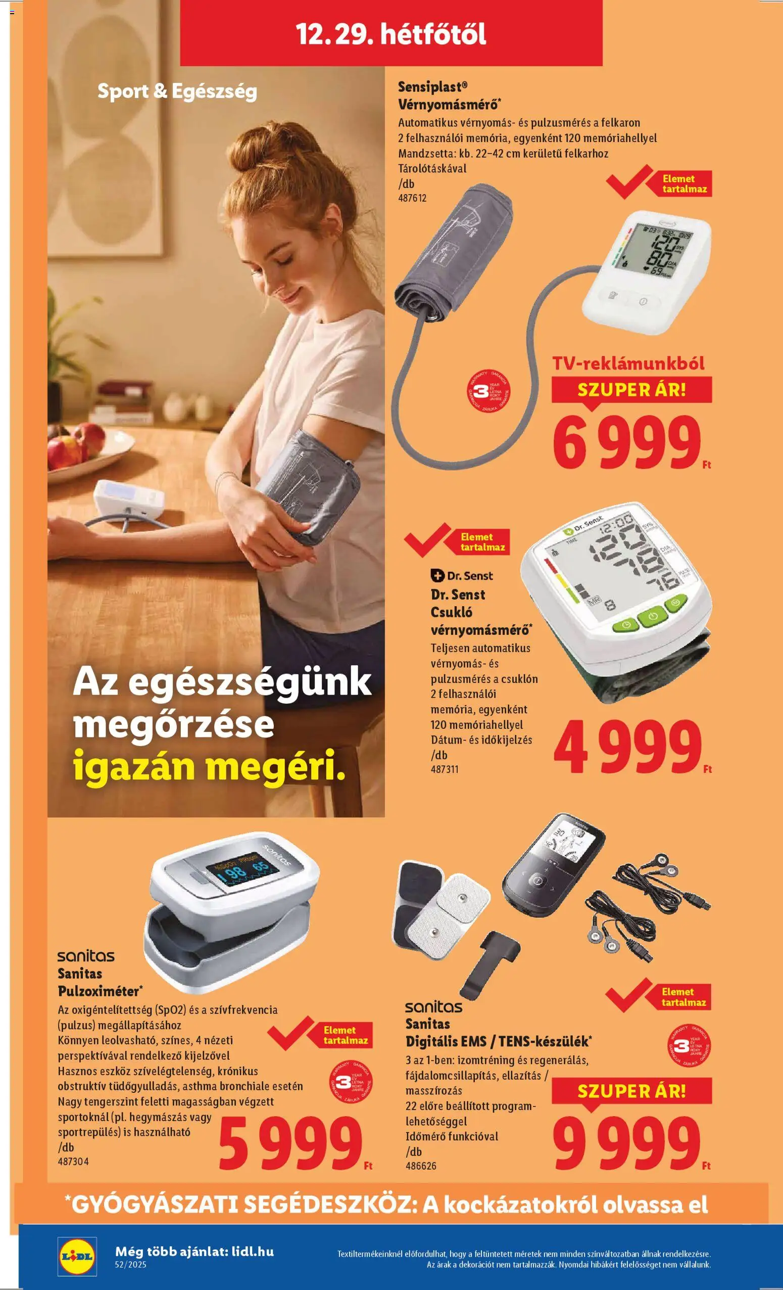 Lidl akciós ujság - amely érvényes a következő dátumtól: 27.12.2025 | Oldal: 14 | Termékek: Vérnyomásmérő, Monitor