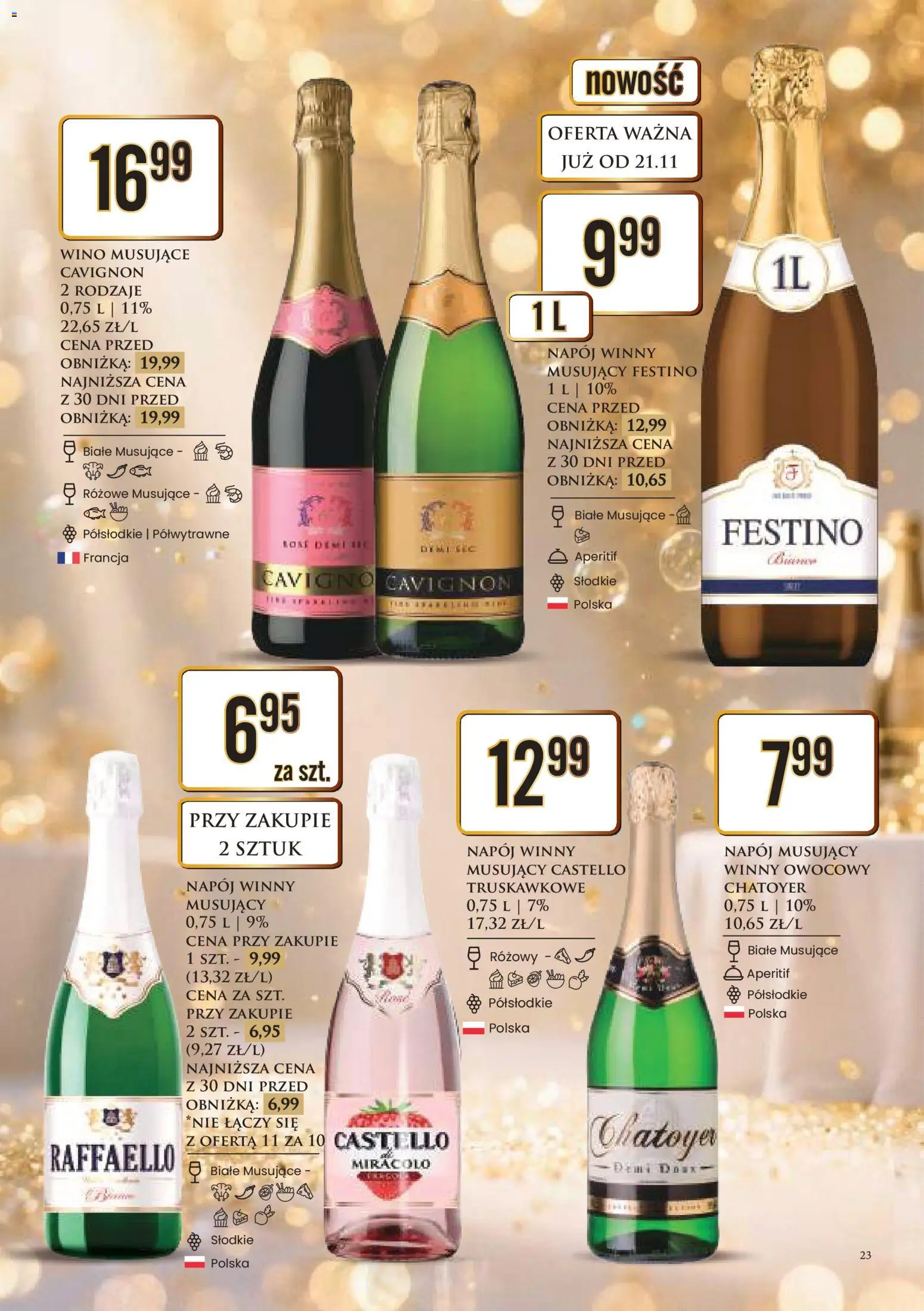 Dino Gazetka alkoholowa od 21.11.2025 | Strona: 23 | Produkty: Wino