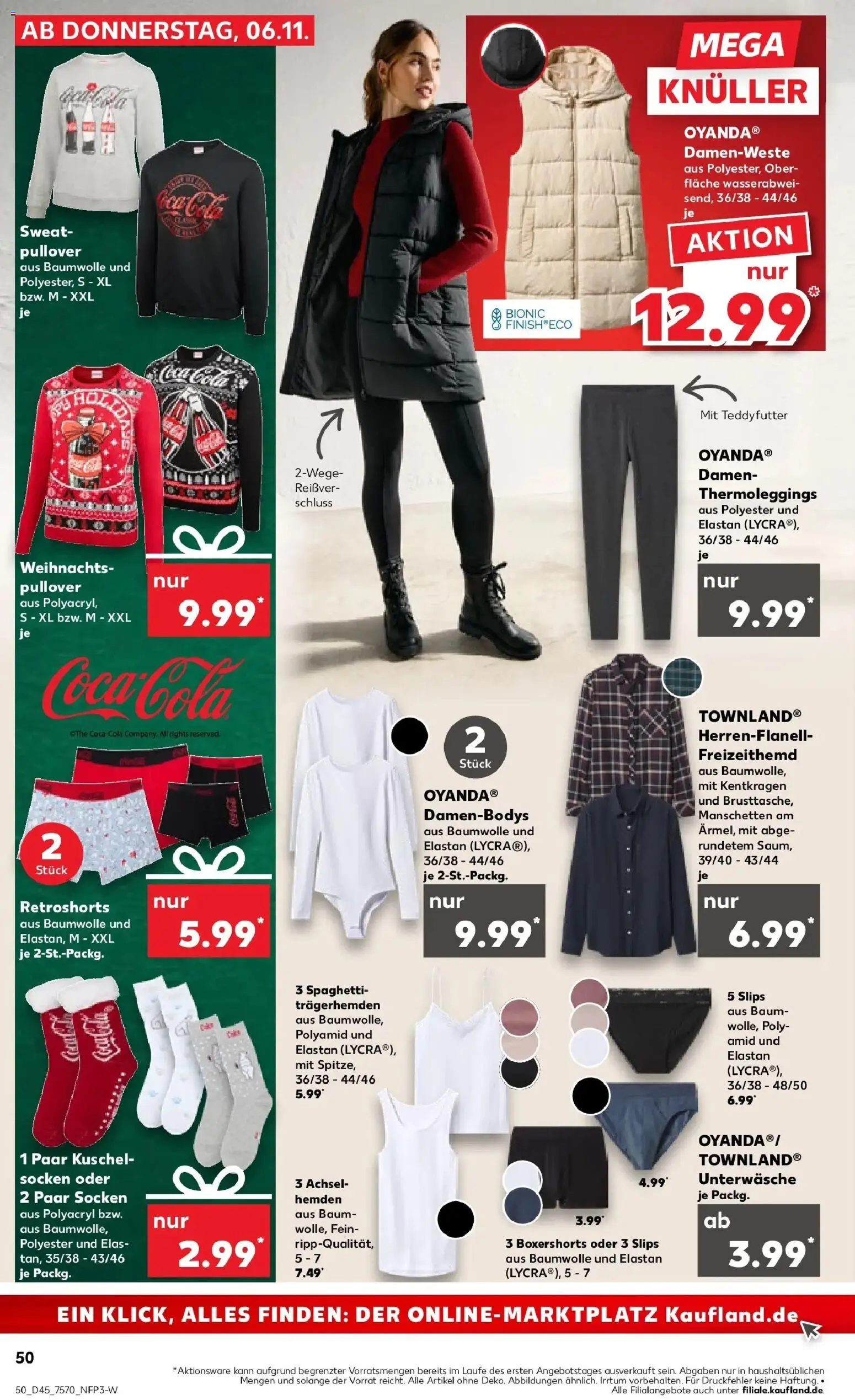 Kaufland prospekt Witten	 – gültig ab 10.11.2025 | Seite: 50 | Produkte: Coca cola, Pullover, Unterwäsche, Leggings