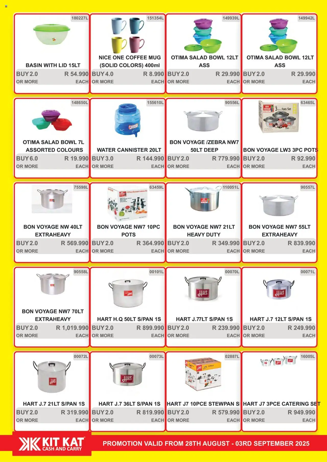 KIT KAT Cash & Carry - Weekly Traders Special │ valid from 28.08.2025 | Page: 34 | Products: Bowl, Mug, Basin, Salad