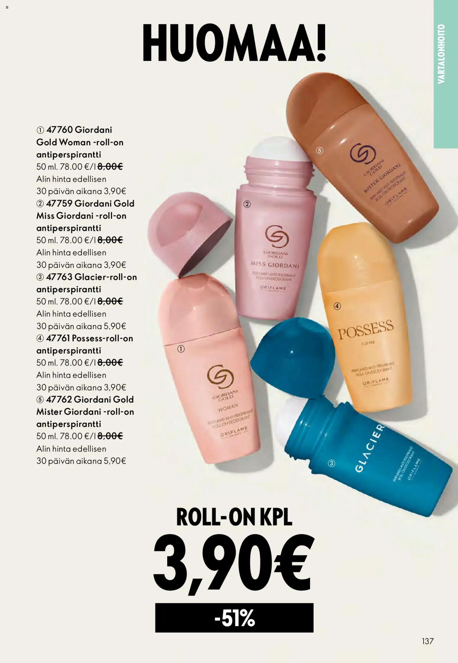 Oriflame - Esite 05 – voimassa 01.04.2026 alkaen | Sivu: 137 | Tuotteet: Antiperspirantti
