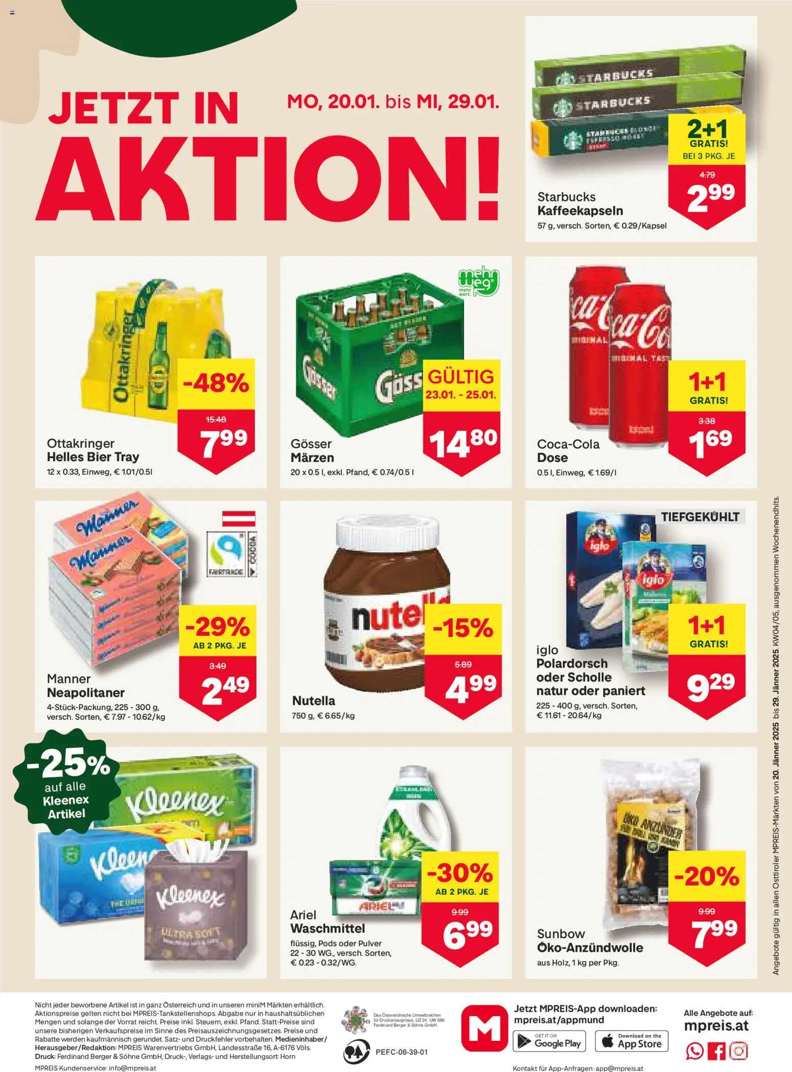 MPREIS Anras gültig ab 20.01.2026 | Seite: 8 | Produkte: Bier, Waschmittel