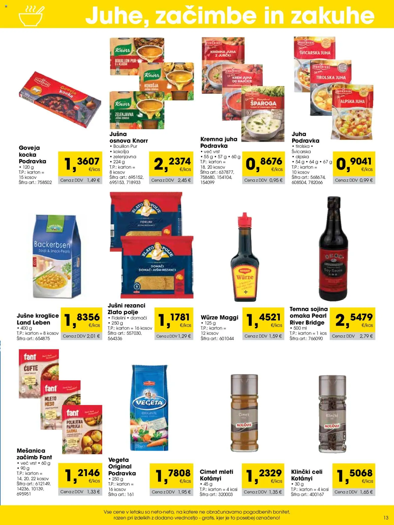 Novi Tuš katalog ponudbe – veljaven od 01.12.2025 | Stran: 13