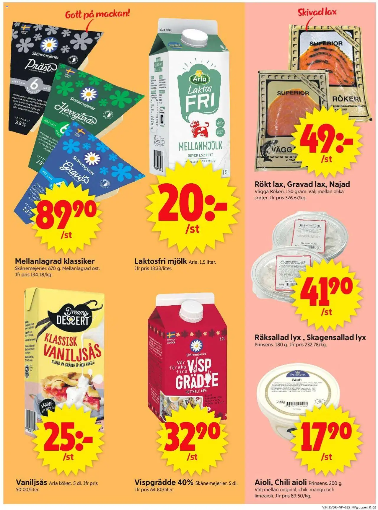 ICA Supermarket reklamblad aktuell från 18.08.2025 | Sida: 11 | Produkter: Visp, Aioli, Mjölk, Vaniljsås