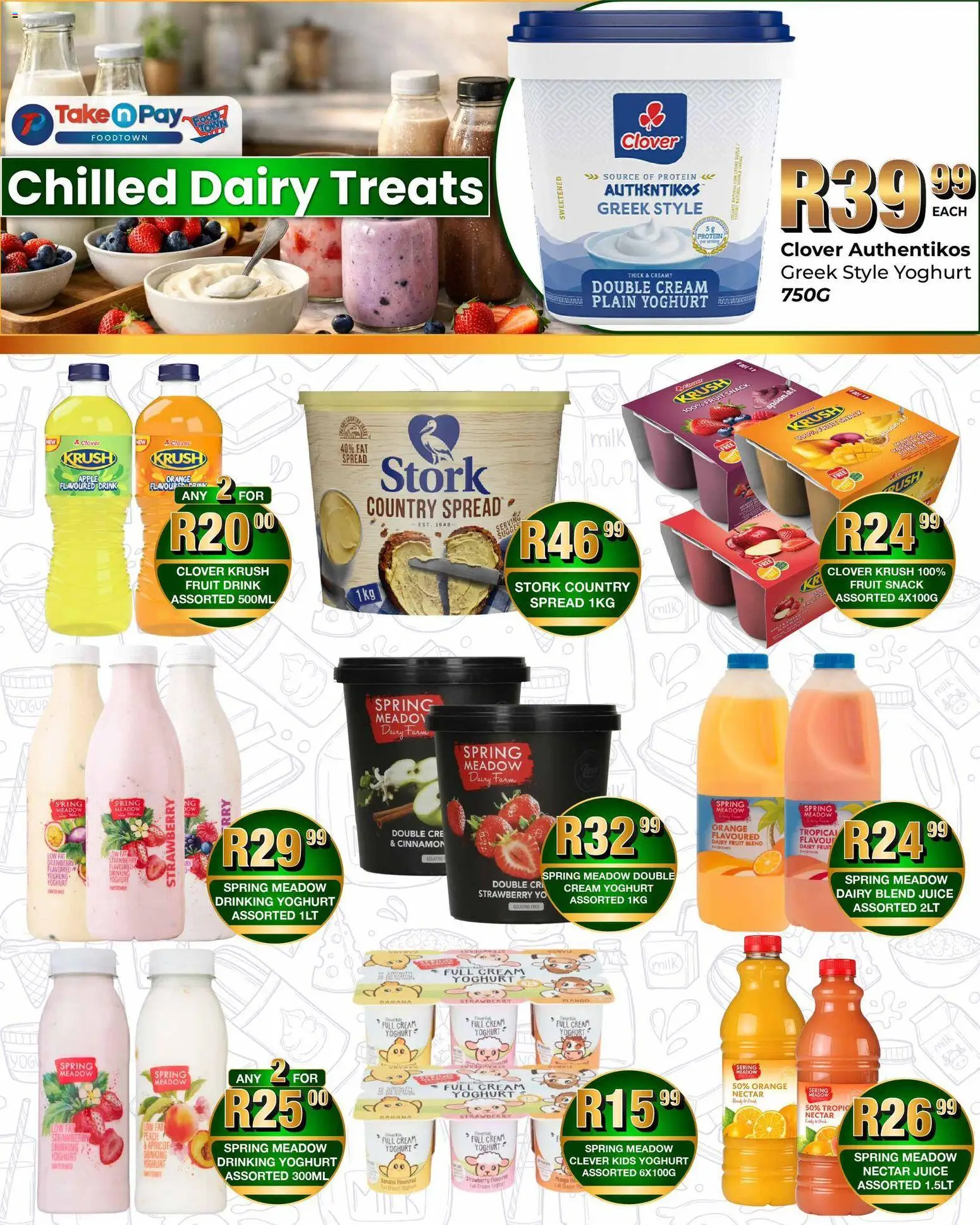 New Take n Pay catalogue – valid from 13.04.2026 | Page: 24 | Products: Yoghurt, Detergente líquido, Juice, Dairy blend