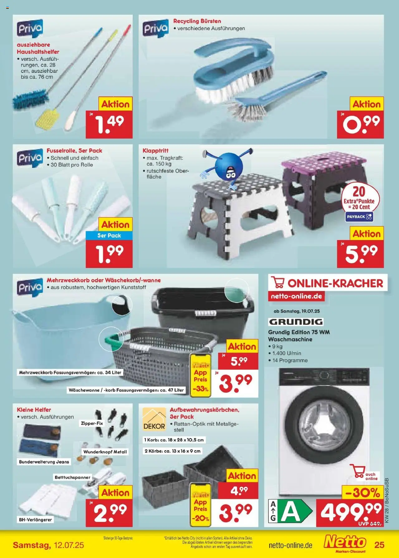 Netto Marken-Discount prospekt Herne	 - gültig ab dem 07.07.2025 | Seite: 39 | Produkte: Korb, Waschmaschine, Jeans
