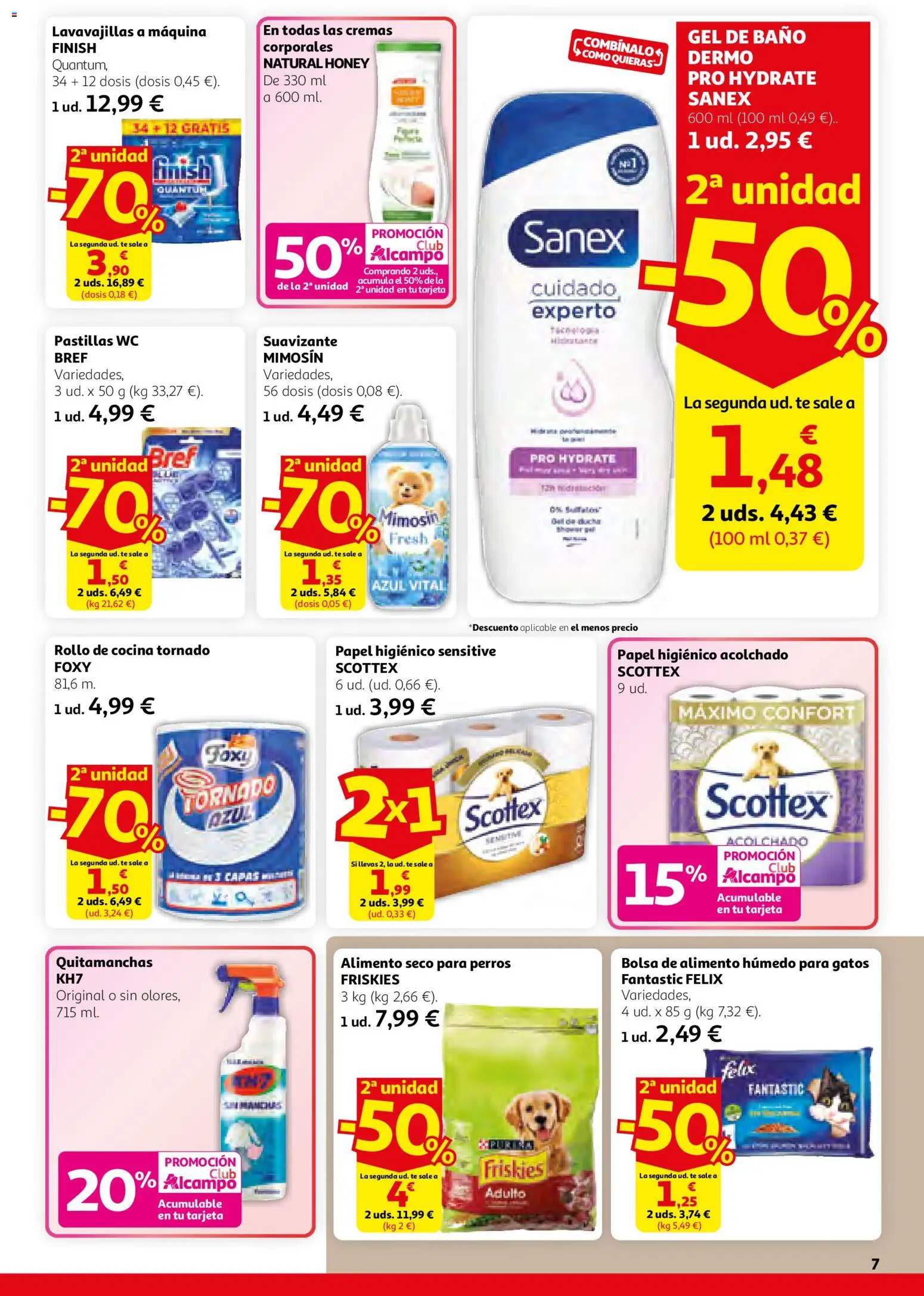 Alcampo - SST Catalán │ válido desde el 26.02.2026 | Página: 7 | Productos: Quitamanchas, Papel higienico, Cocina, Lavavajillas