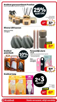 Kruidvat - Folder week 7 - Voorbeeld van een folder van Kruidvat, geldig van 09.02.2026 | Pagina: 73 | Producten: Ledlamp, Kan, Kaarsen, Lamp
