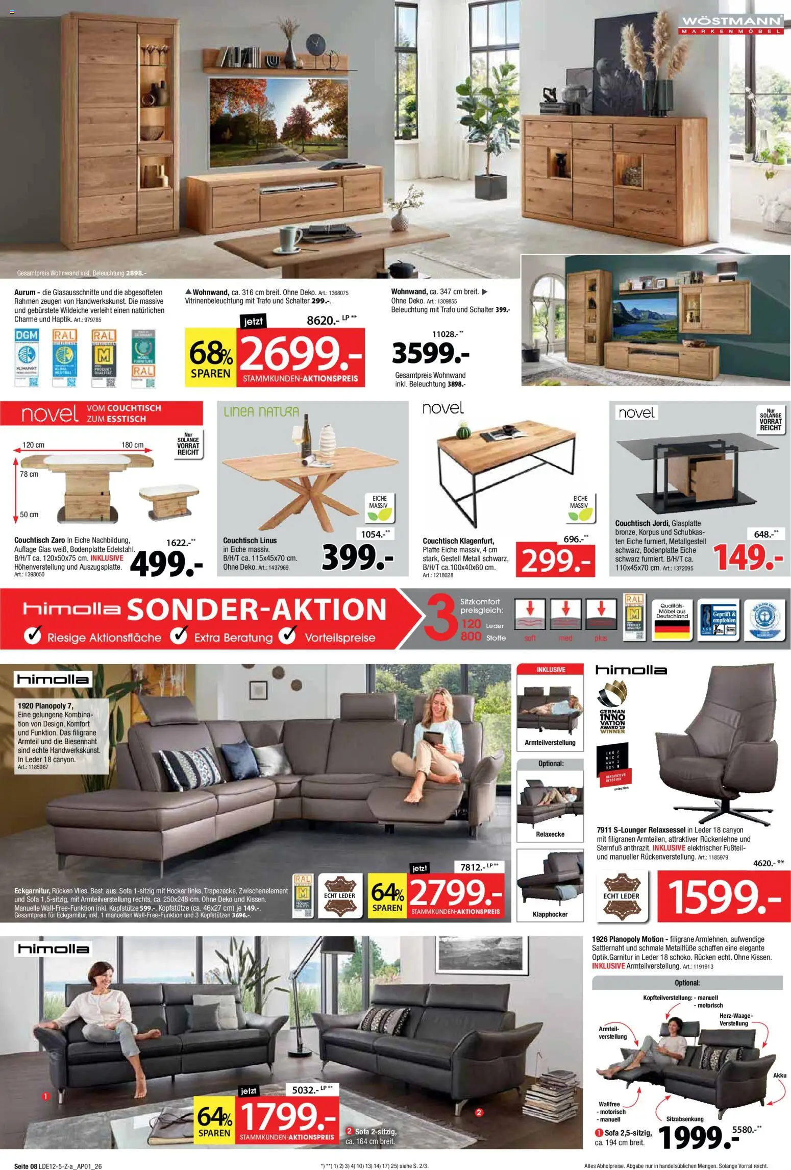 Zurbrüggen - Set One by Musterring Rabatt – gültig ab 16.12.2025 | Seite: 8 | Produkte: Hocker, Relaxsessel, Wohnwand, Couchtisch