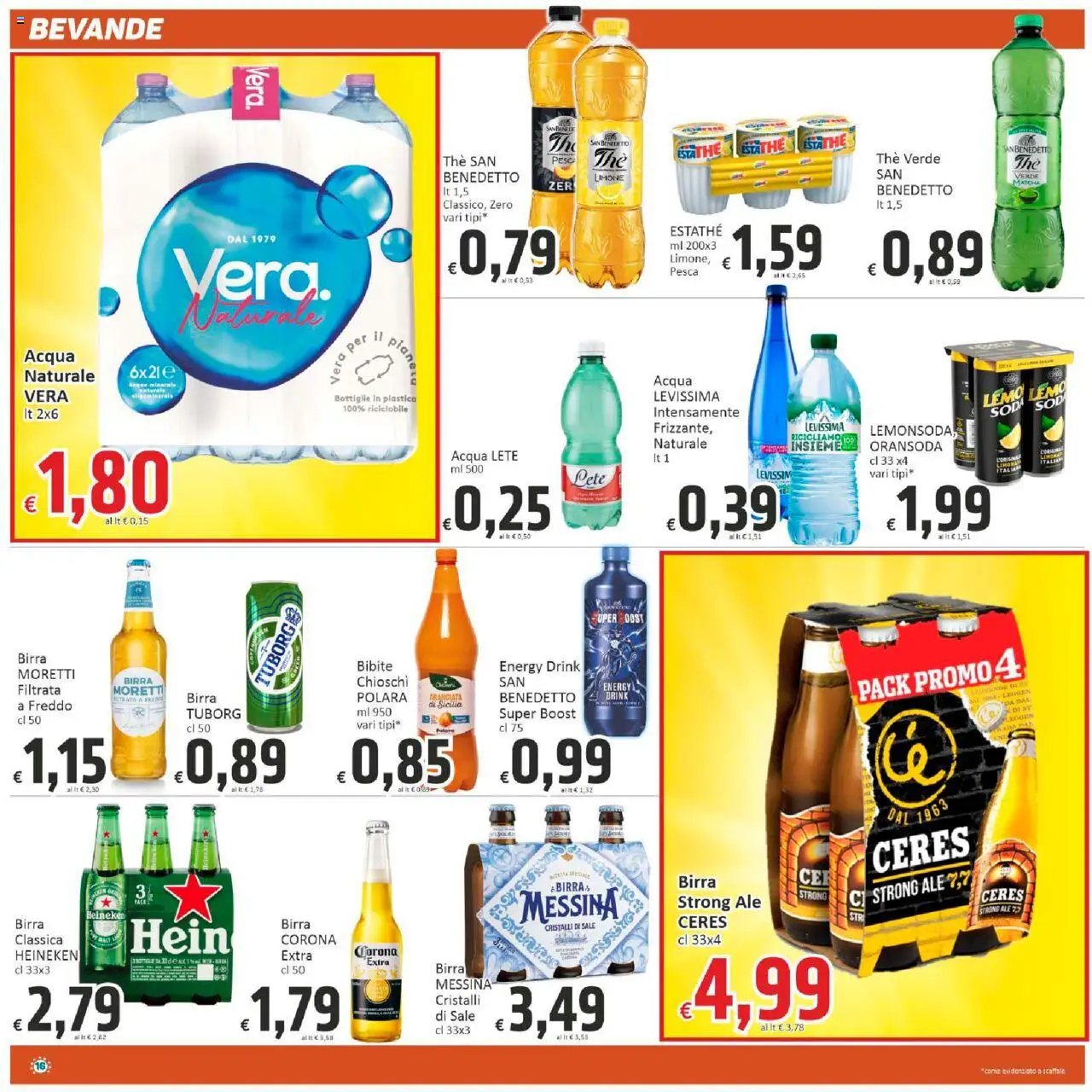Volantino Paghi Poco del 29.08.2025 | Pagina: 16 | Prodotti: Acqua, Acqua naturale, Scaffale, Heineken