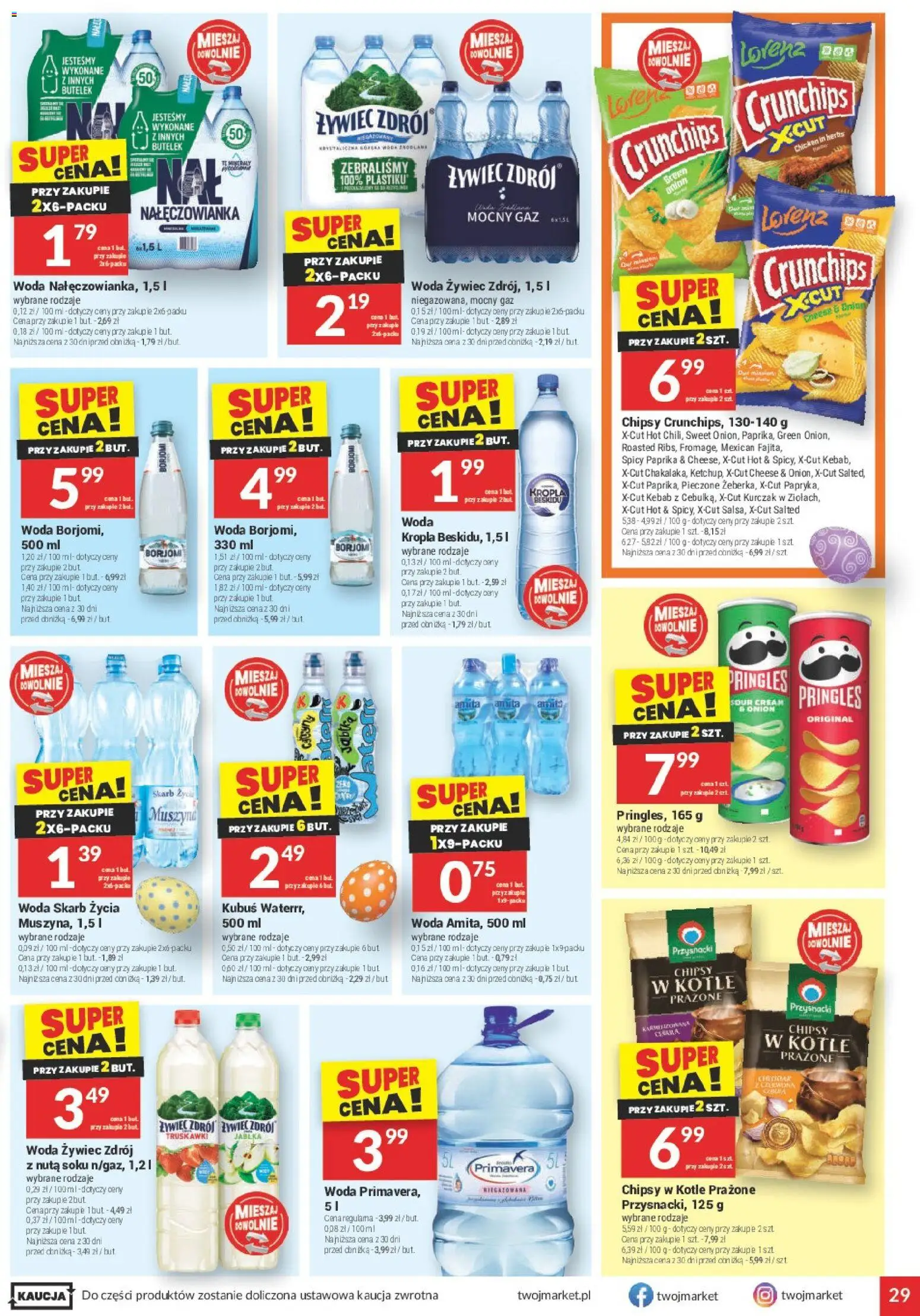 Twój Market gazetka od 11.03.2026 | Strona: 29 | Produkty: Woda żywiec, Chipsy, Kebab, Jabłka