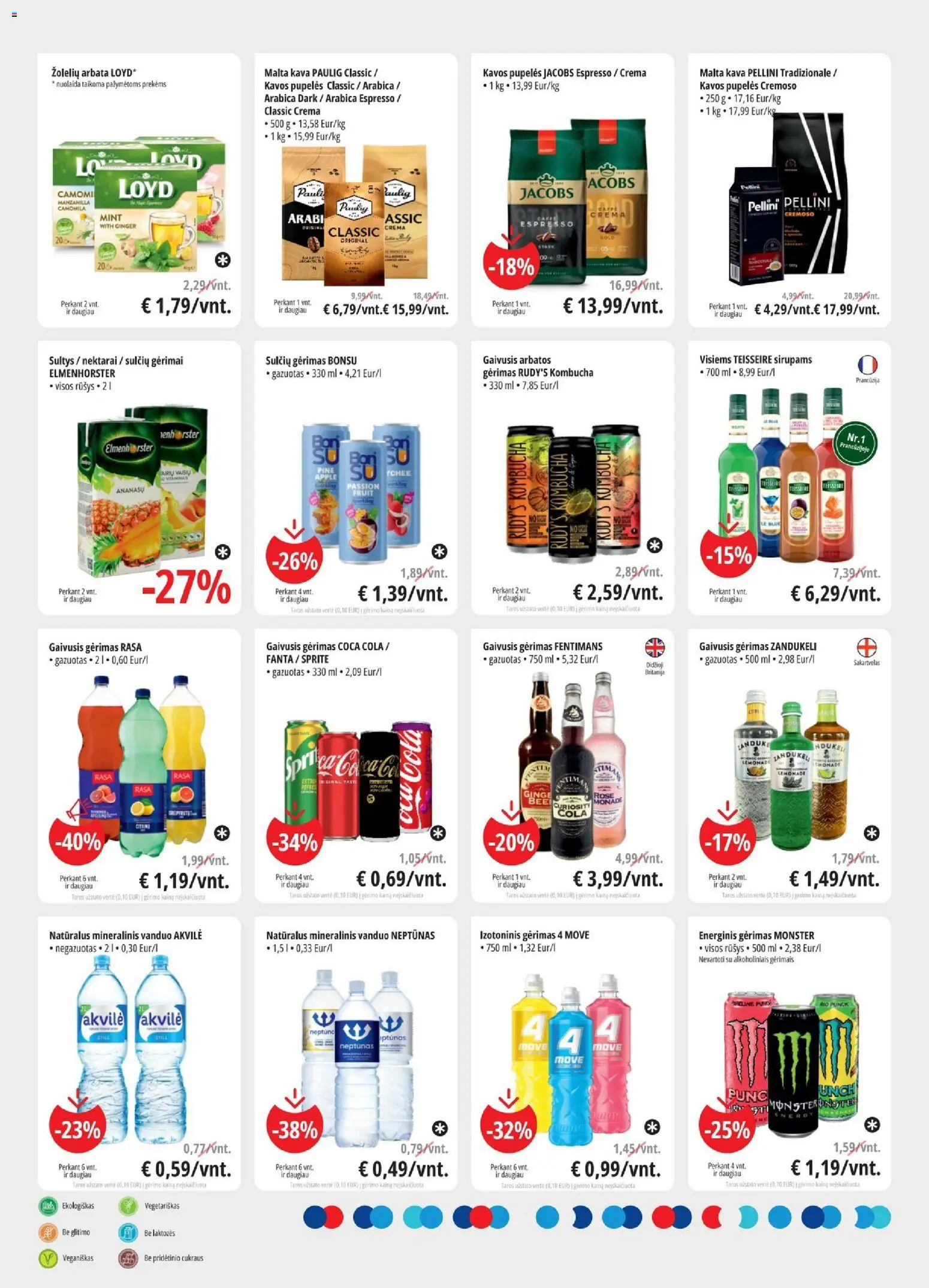 ePromo akcijos nuo 15.04.2026 | Puslapis: 10 | Prekių: Gaivusis gėrimas, Kavos pupelės, Arbata, Mineralinis vanduo