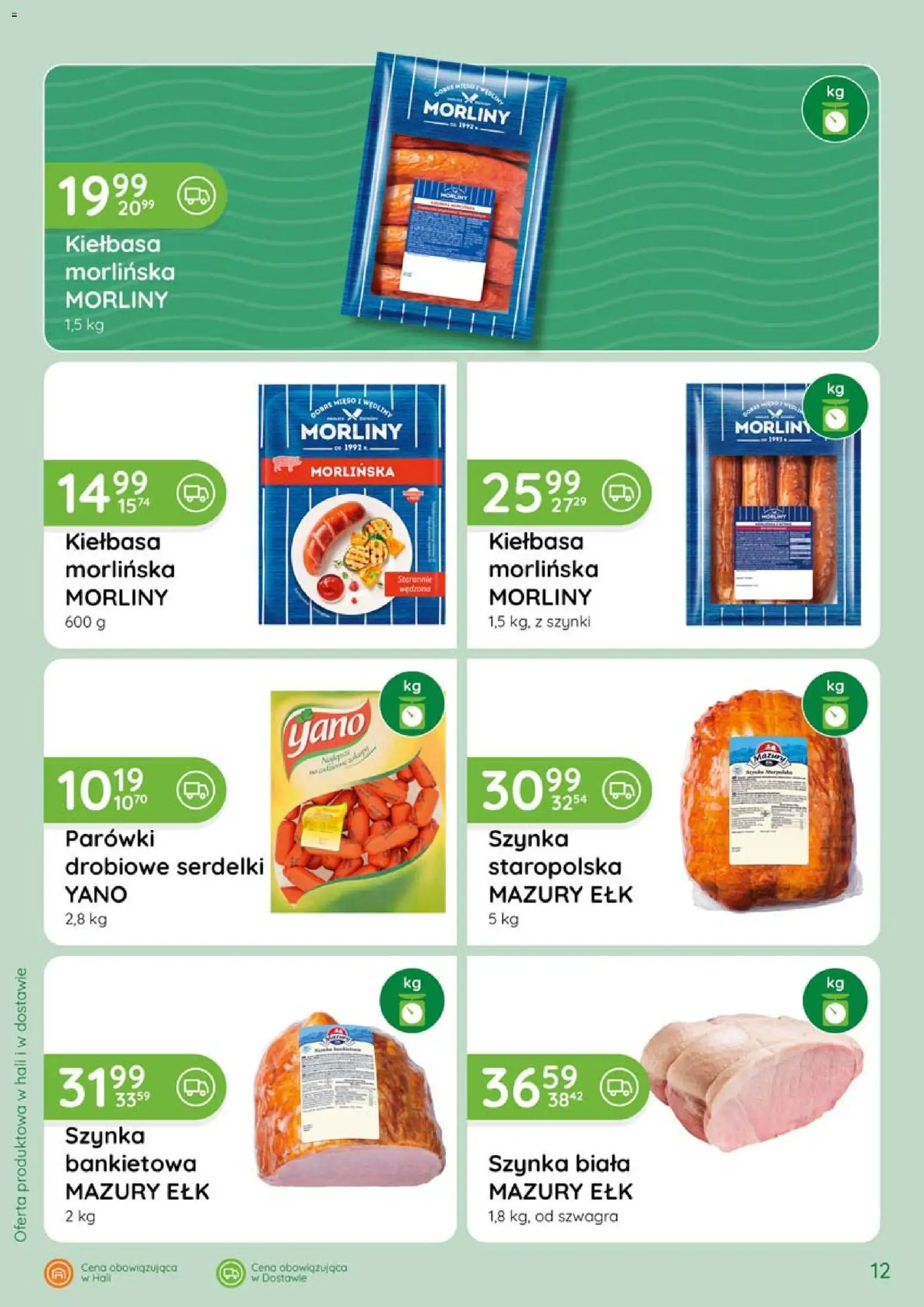 Eurocash gazetka - Katalog Wędlin od 02.04.2026 | Strona: 12 | Produkty: Kiełbasa, Parówki, Szynka, Wędliny