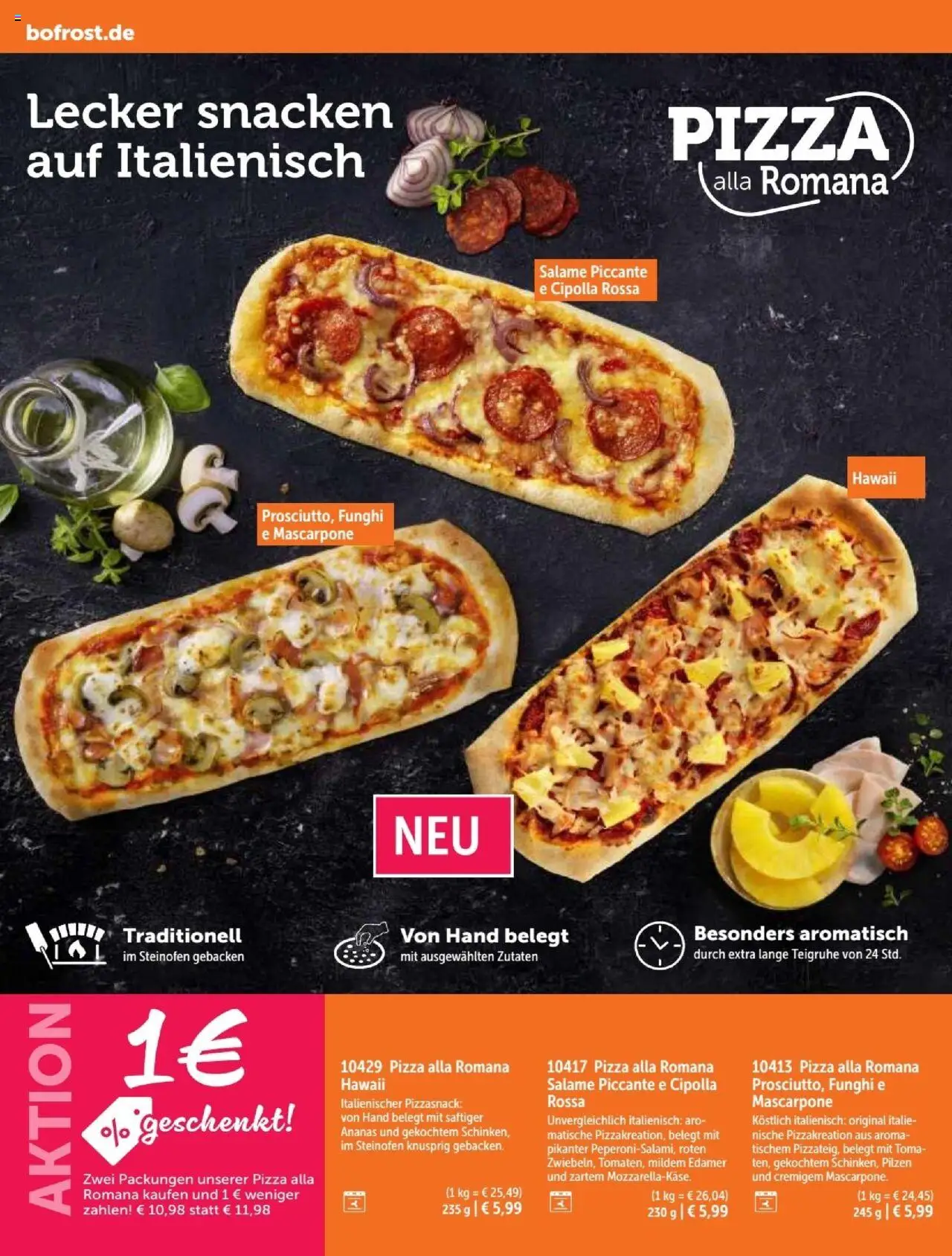 Bofrost Katalog – gültig ab 07.09.2025 | Seite: 120 | Produkte: Mascarpone, Ananas, Edamer, Pizza