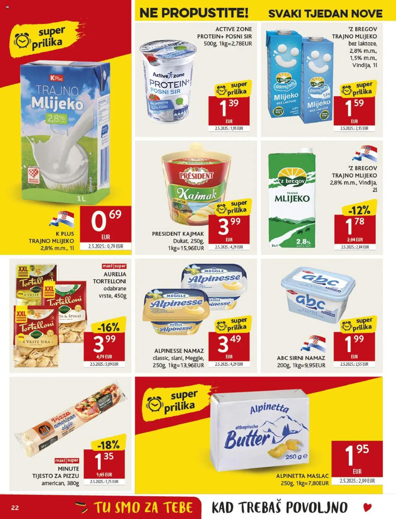 Konzum katalog | vrijedi od 22.10.2025 | Stranica: 22 | Proizvodi: Mlijeko, Pizza, Pasta, Mlijeko bez laktoze