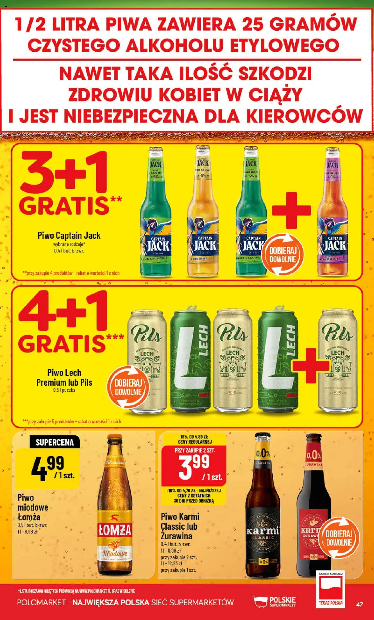 POLOmarket gazetka od 08.04.2026 | Strona: 47 | Produkty: Żurawina, Piwo