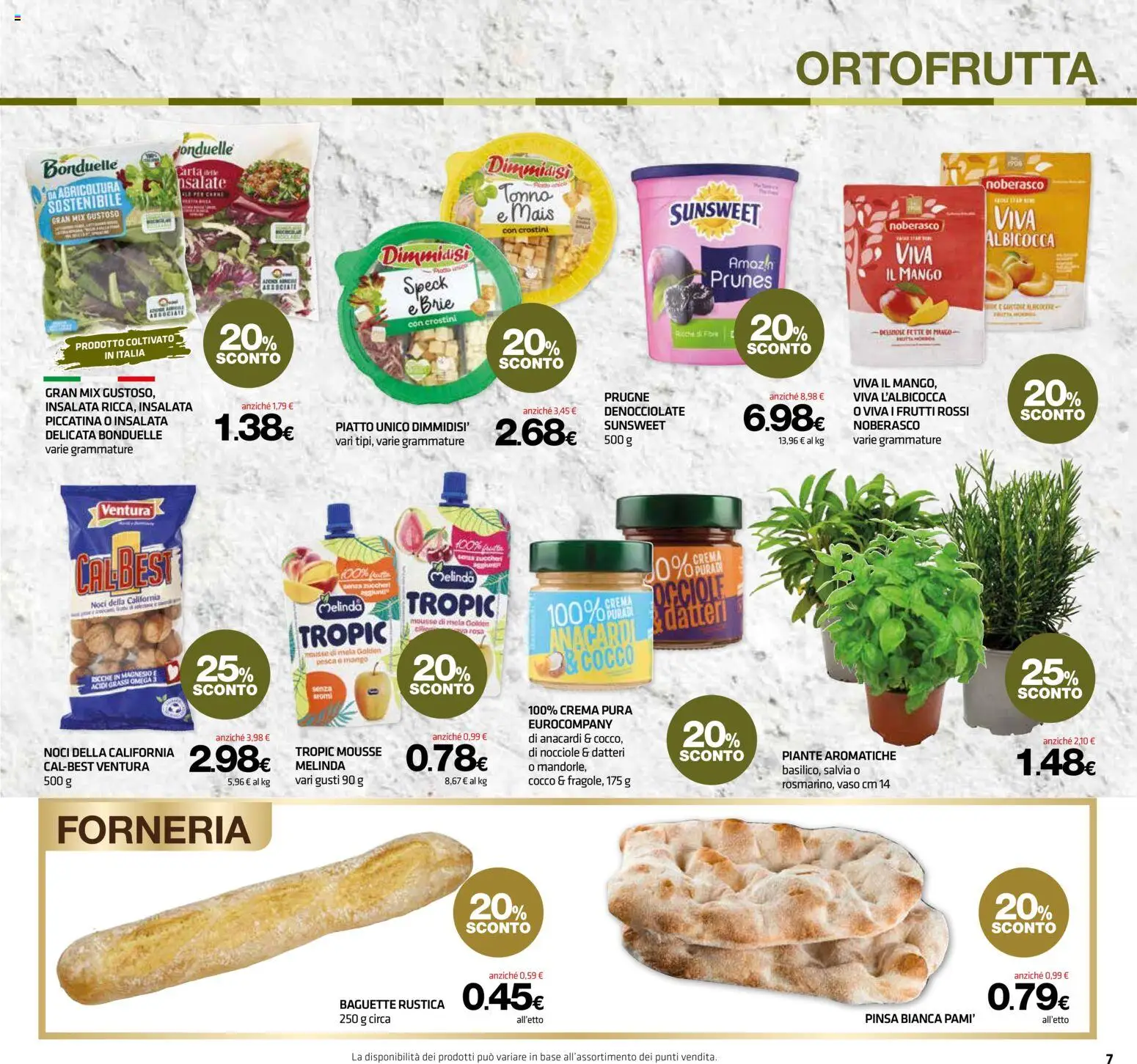 Volantino Superconti del 23.04.2026 | Pagina: 7 | Prodotti: Mango, Pesca, Nocciole, Vaso